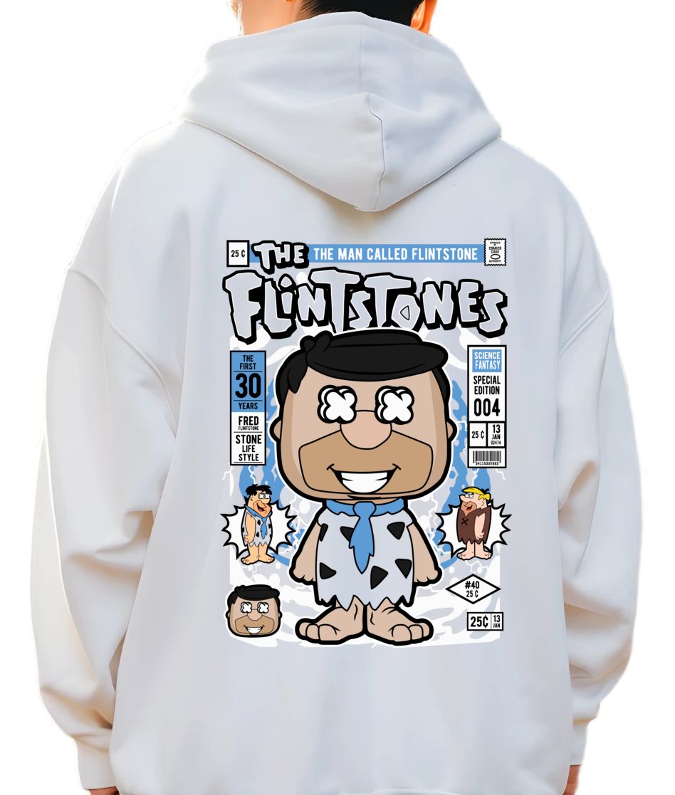 Hoodie Fred Flinstones Pop Culture White