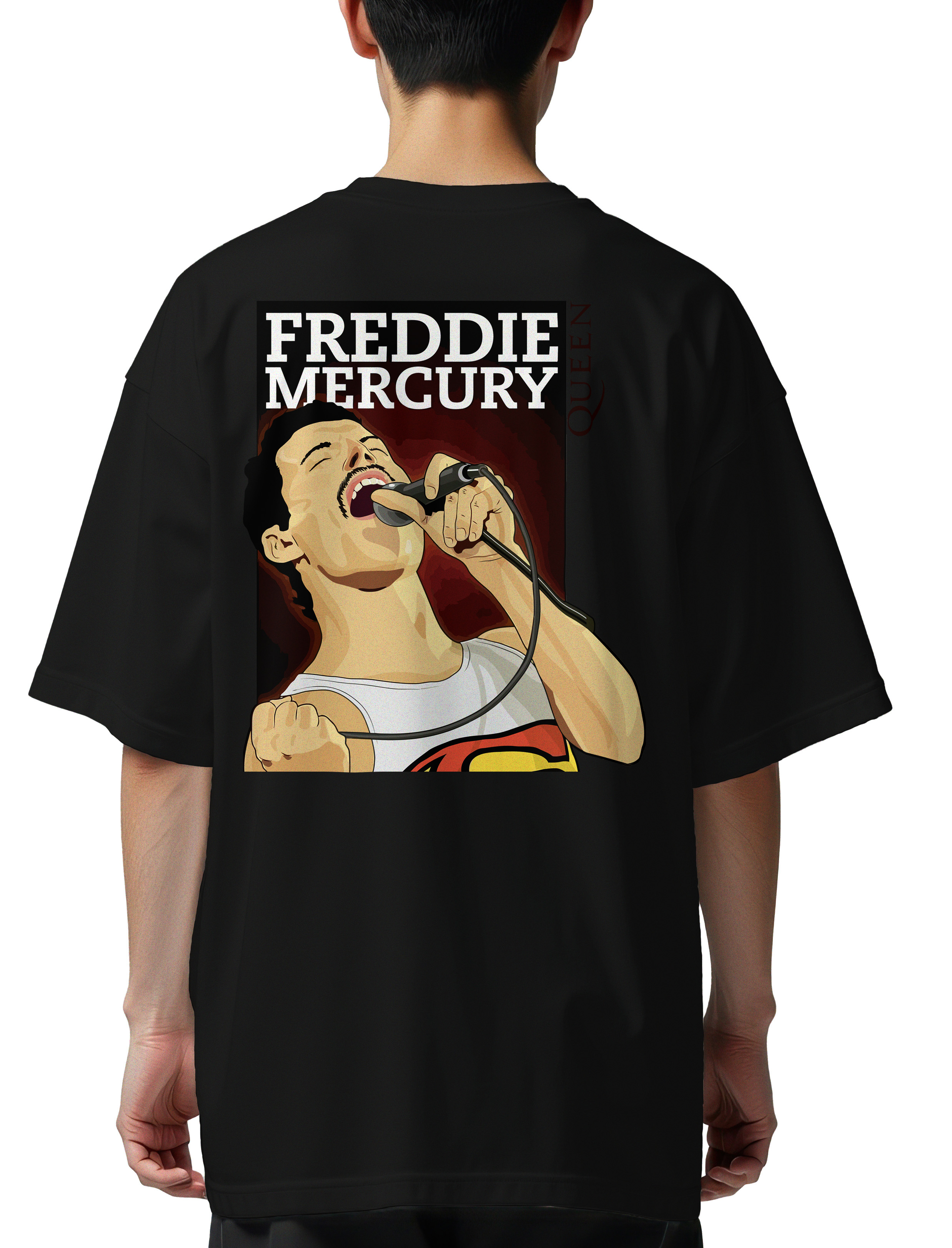 Oversized T-Shirt Freedie Mercury 1 Rock Avenue Black