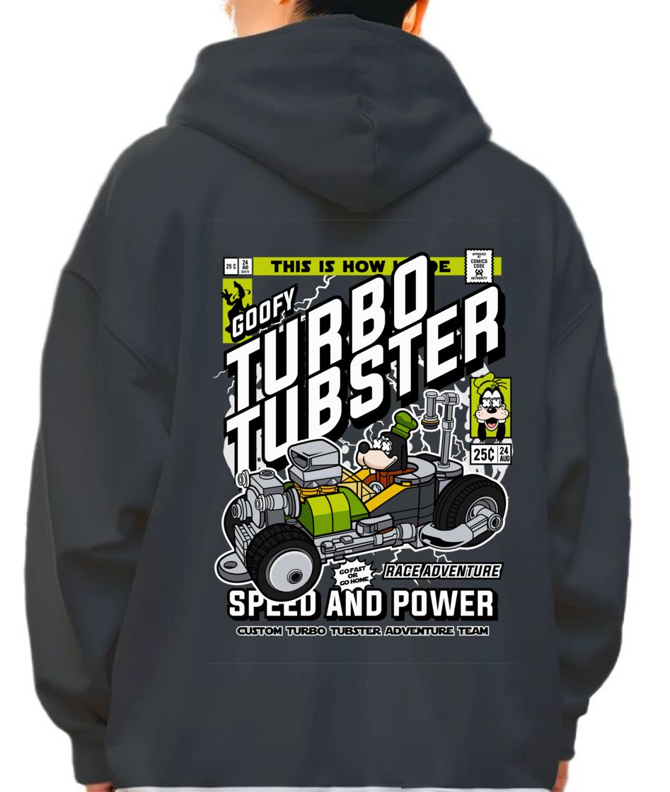 Hoodie Goofys Turbo Tubster Pop Culture Black