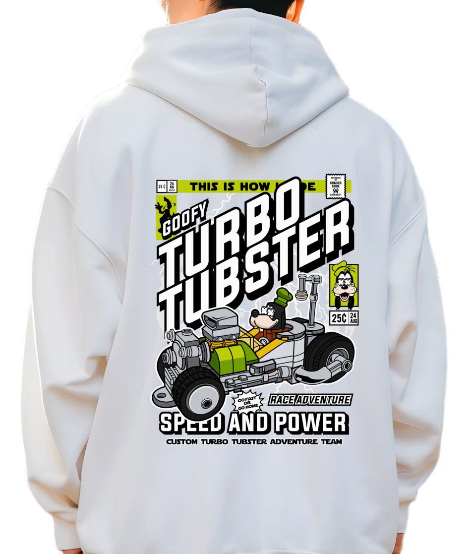 Hoodie Goofys Turbo Tubster Pop Culture White