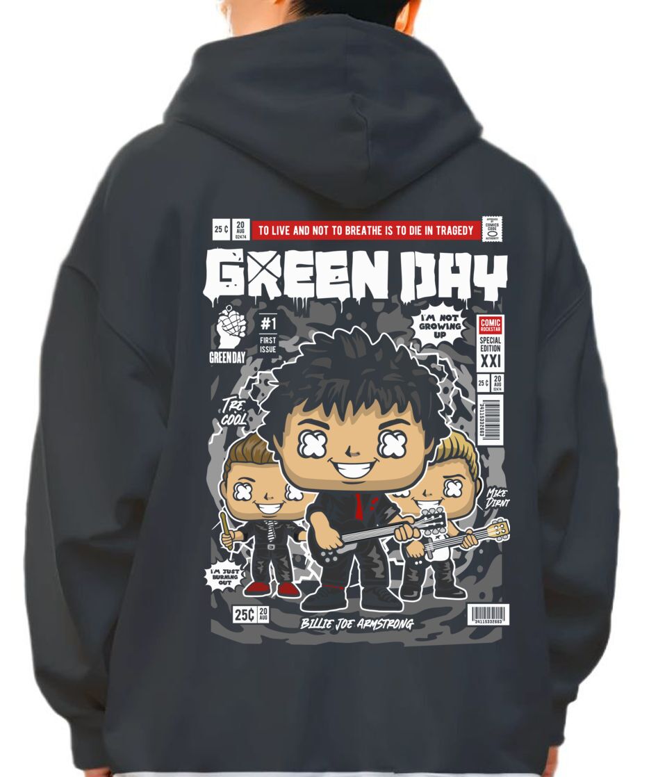 Hoodie Green Day Pop Culture Black