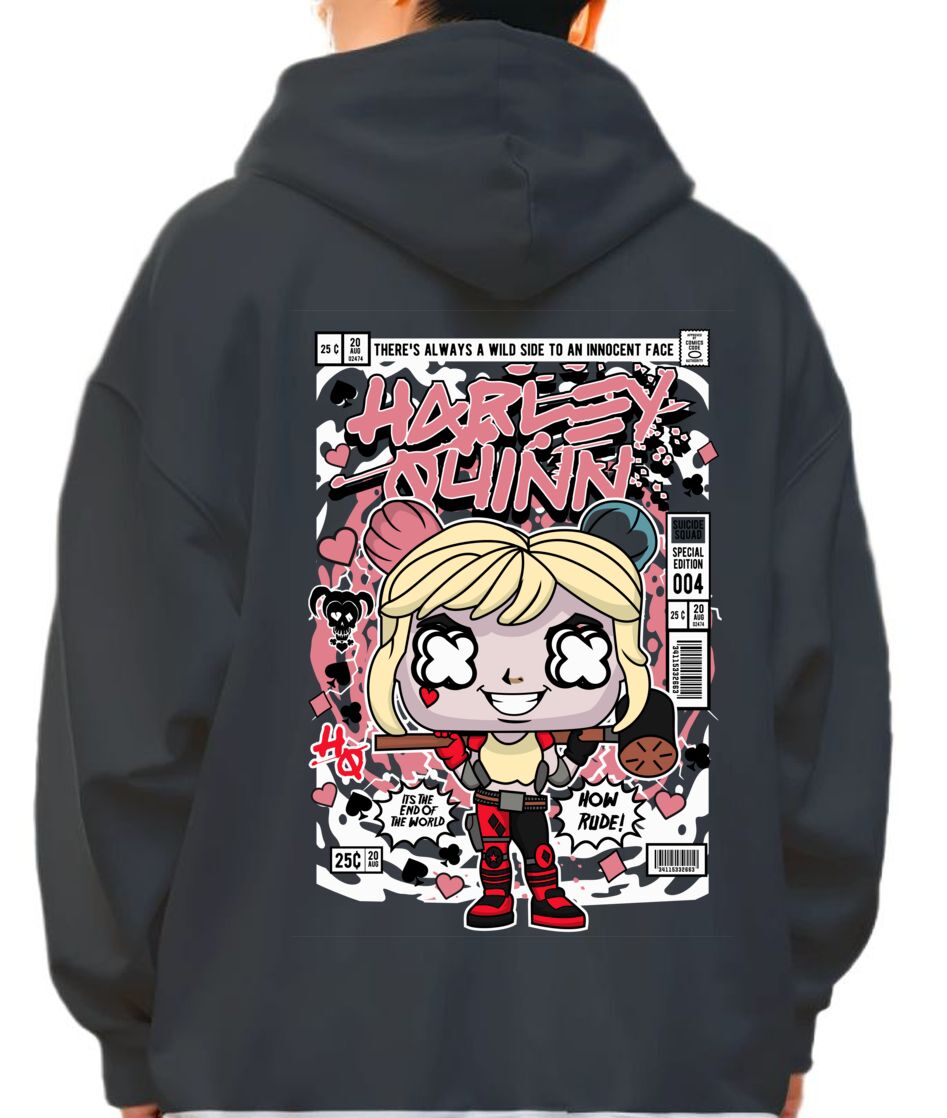 Hoodie Harley Quinn Pop Culture Black