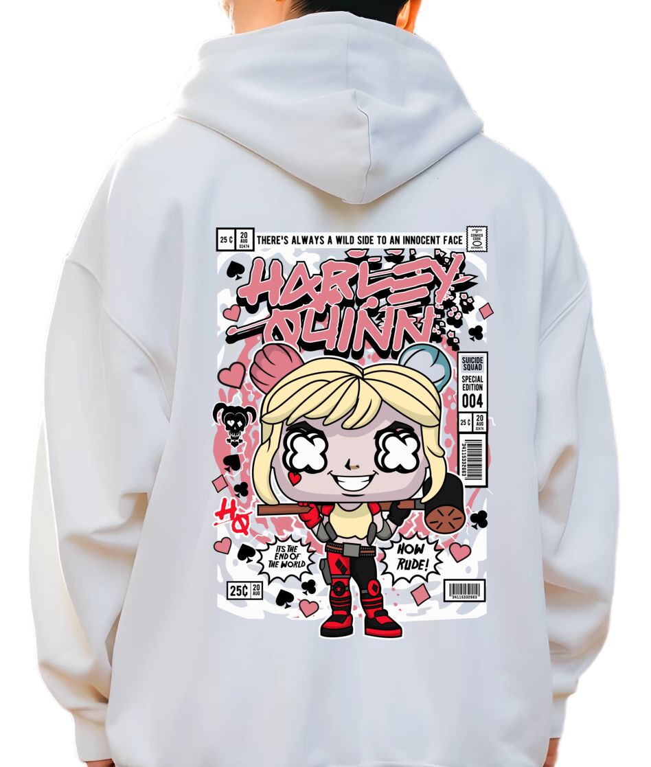 Hoodie Harley Quinn Pop Culture White