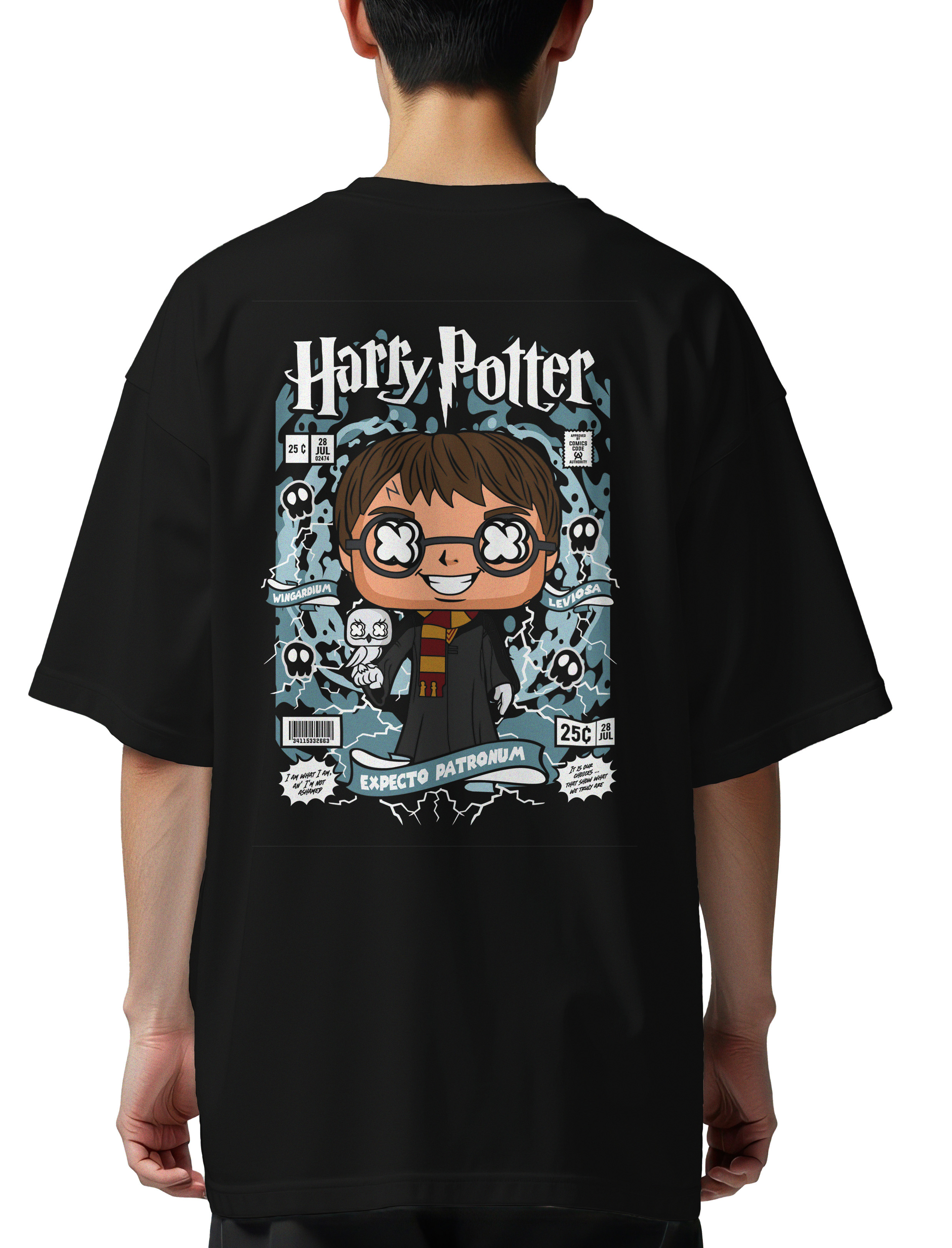 Oversized T-Shirt Harry Potter Pop Culture Black