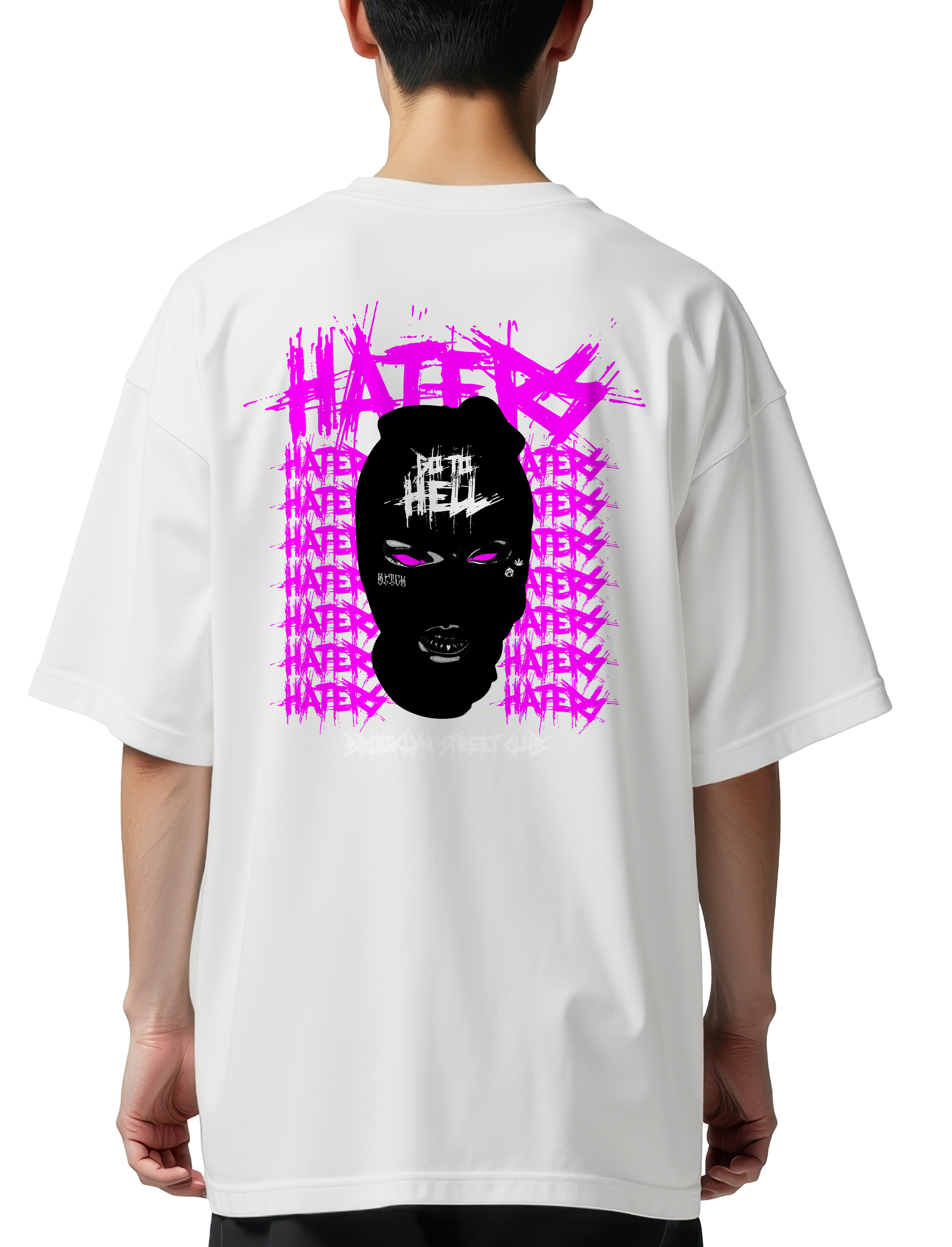 Oversized T-Shirt Hell 's Pop Culture White