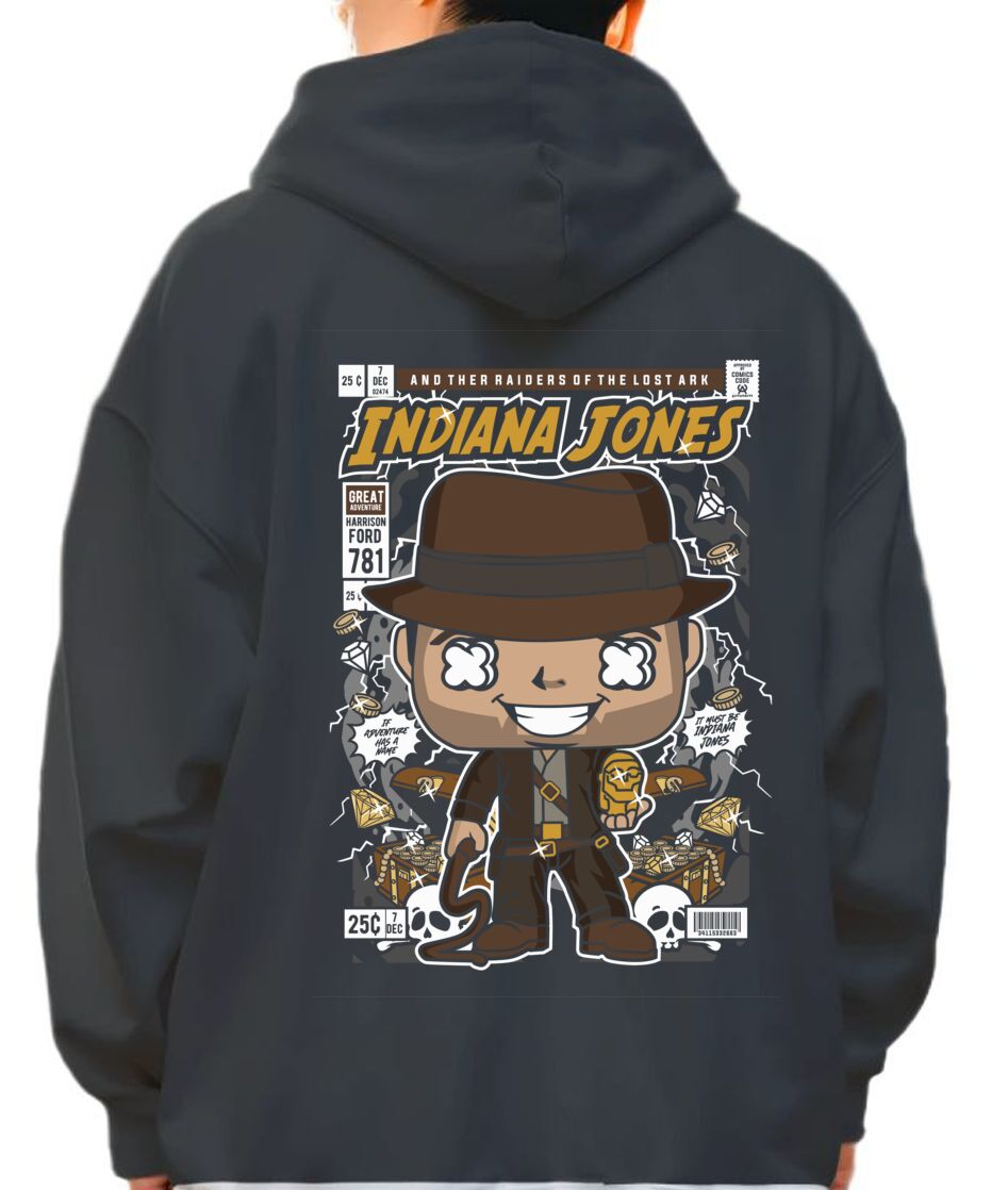 Hoodie Indiana Jones Pop Culture Black
