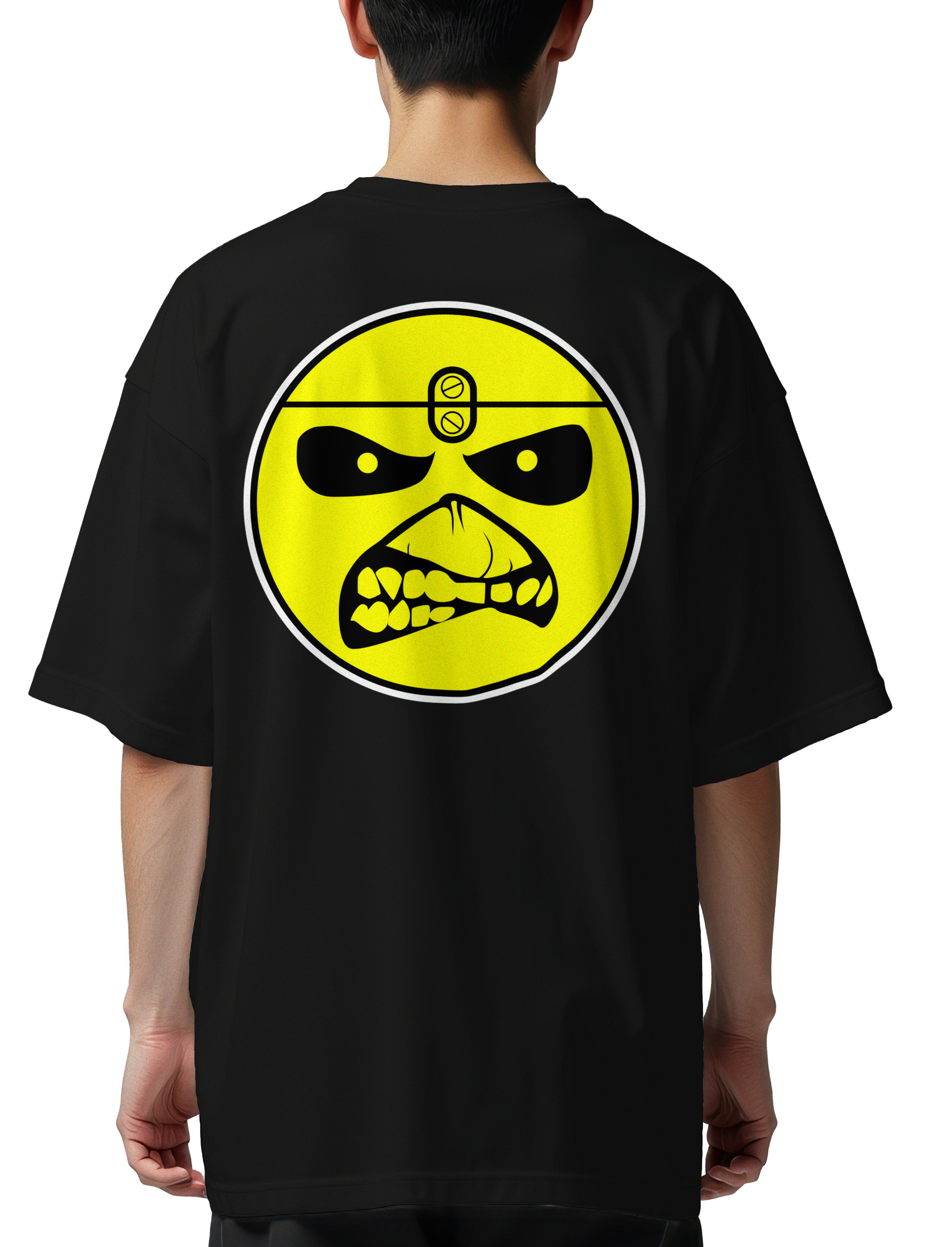 Oversized T-Shirt Iron Maiden Logo Rock Avenue Black