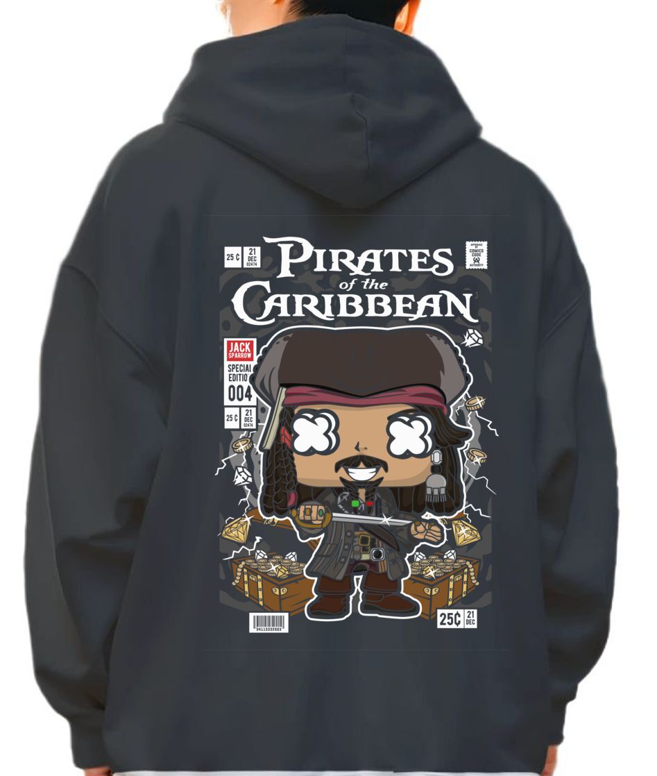 Hoodie Jack Sparrow Pirates Of The Caribbean Pop Culture Black