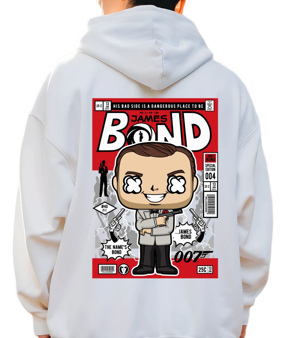 Hoodie James Bond Pop Culture White