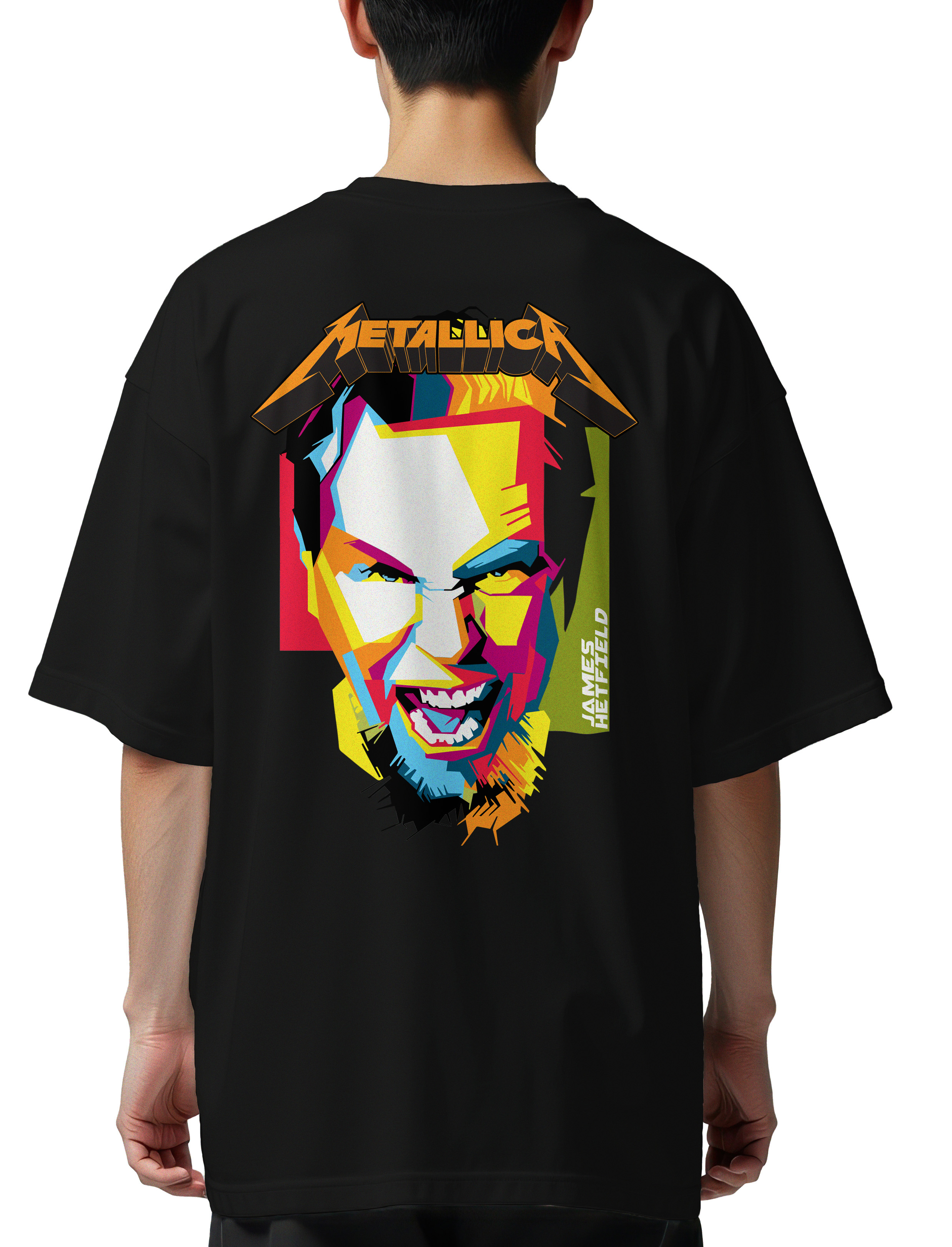 Oversized T-Shirt James Hetfield 1 Rock Avenue Black