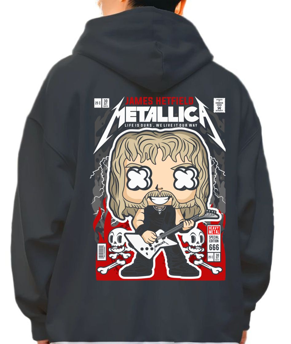 Hoodie James Hetfield Metallica Pop Culture Black