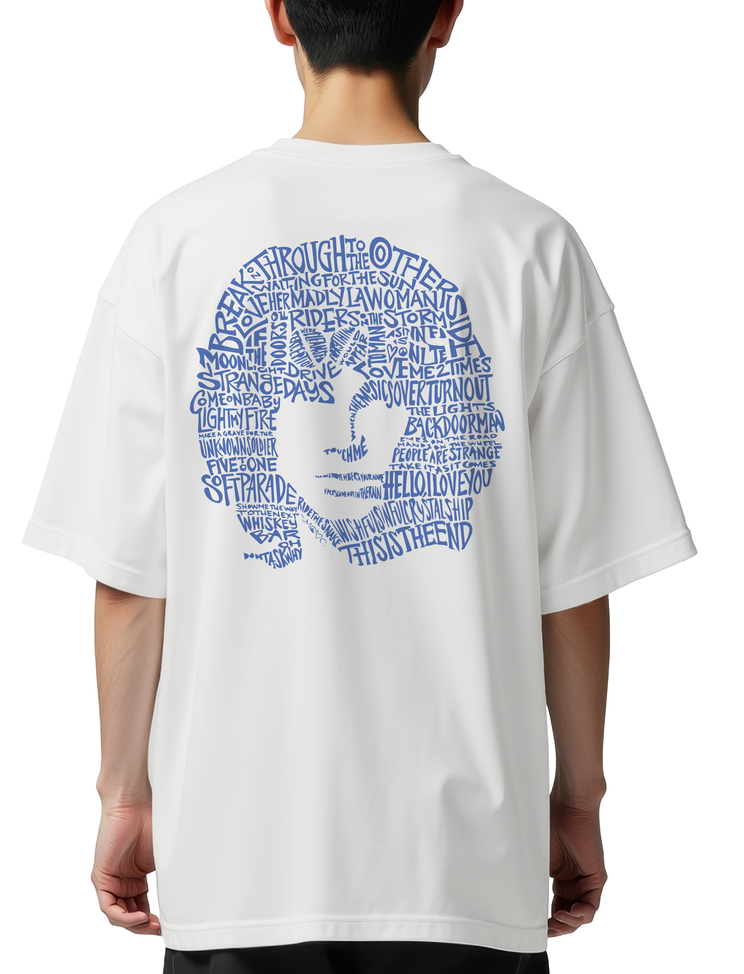 Oversized T-Shirt Jim Morrison Rock Avenue White