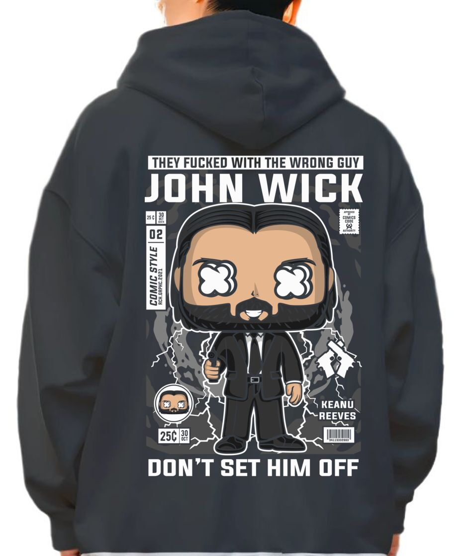 Hoodie John Wick Pop Culture Black