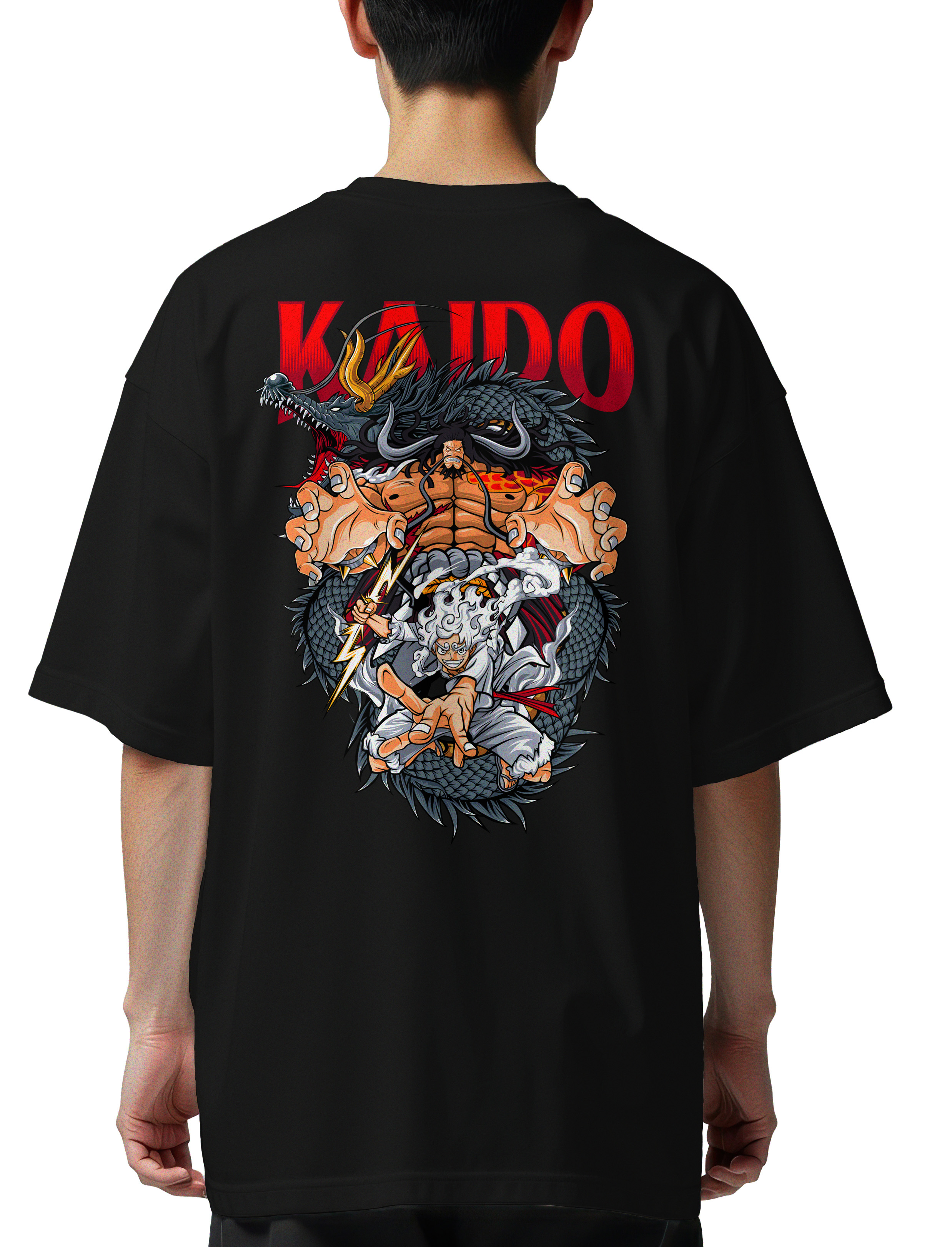 Oversized T-Shirt Kaido Gear 5 One Piece Pop Culture Black