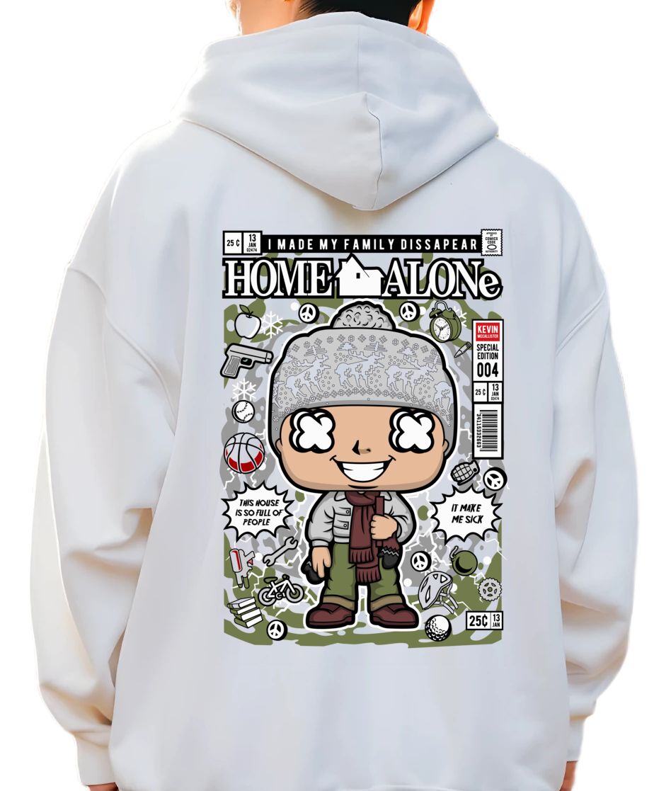 Hoodie Kevin Home Alone Pop Culture White