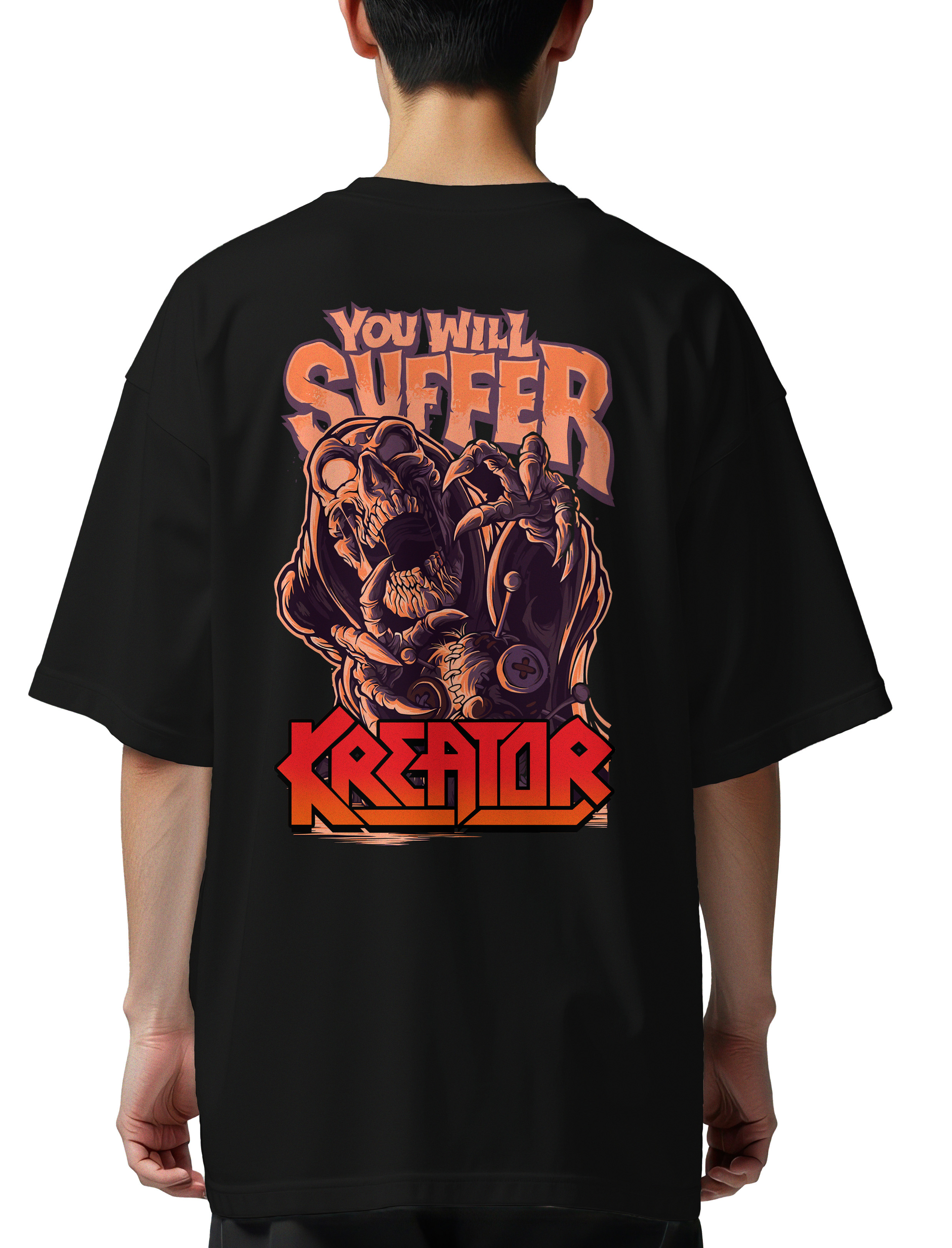 Oversized T-Shirt Kreator Rock Avenue Black