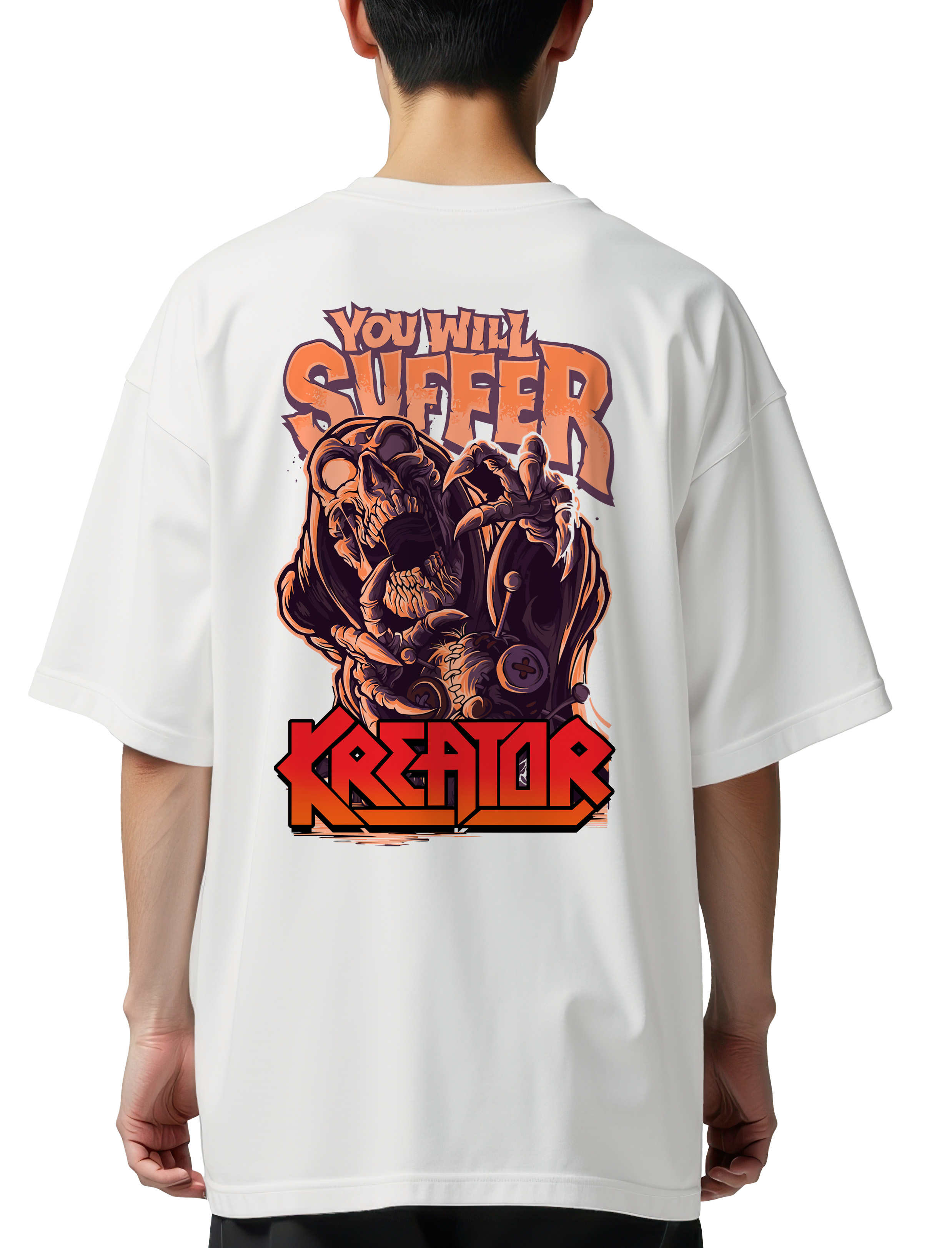 Oversized T-Shirt Kreator Rock Avenue White