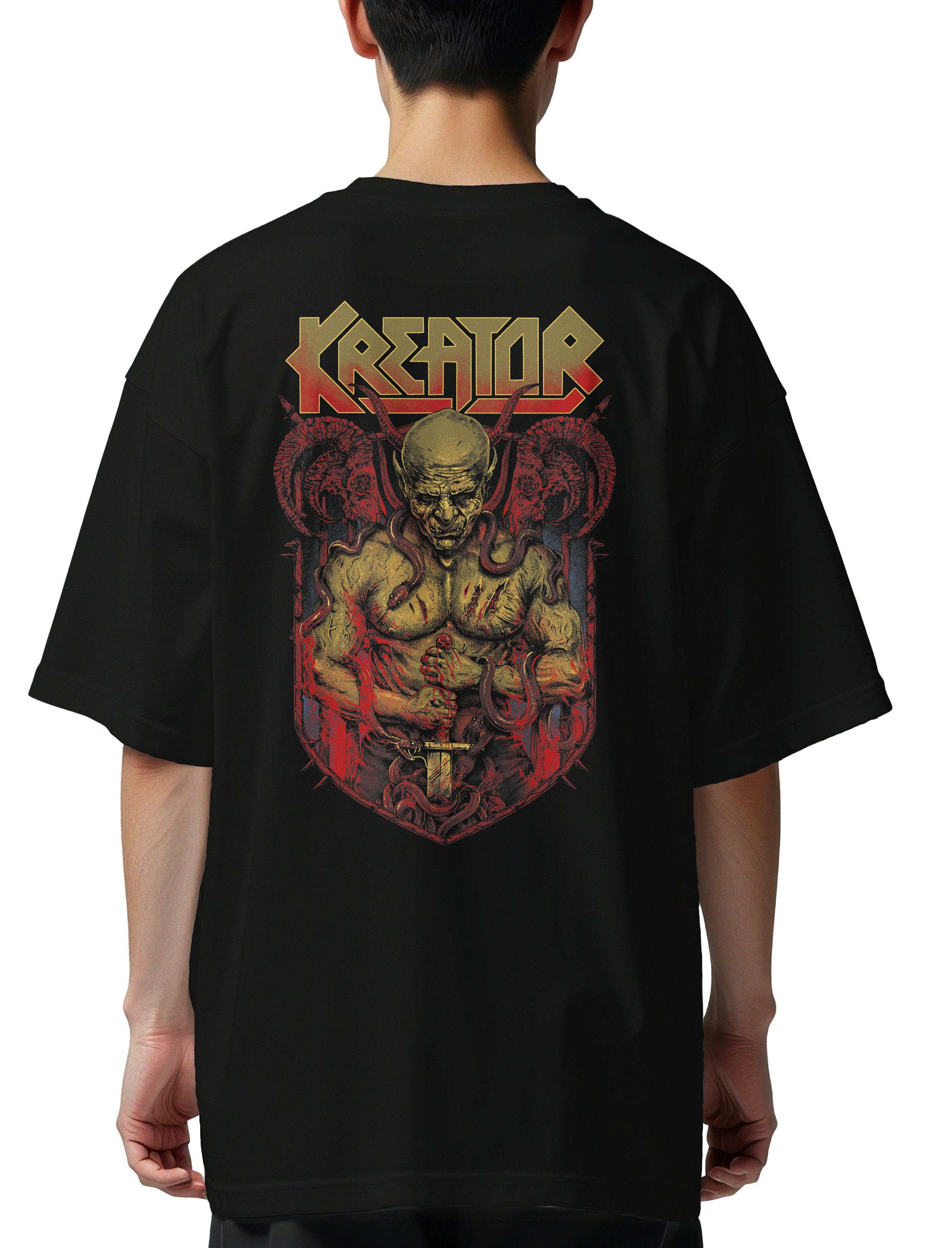 Oversized T-Shirt Kreator 3 Rock Avenue Black