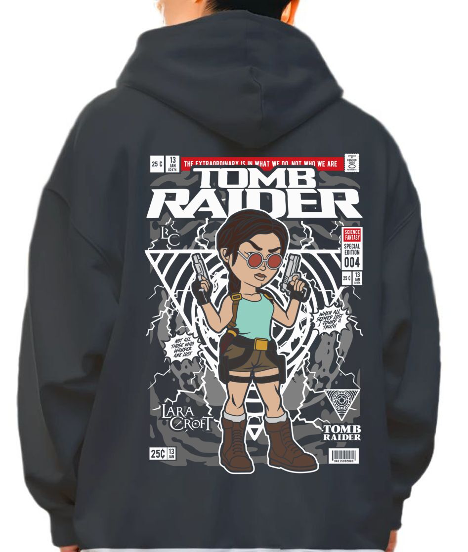 Hoodie Lara Croft Tomb Raider Pop Culture Black
