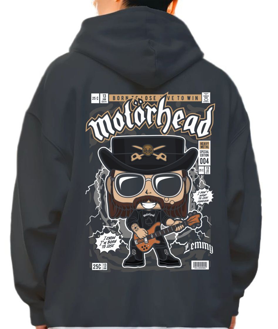 Hoodie Lemmy Killmister Motorhead Pop Culture Black