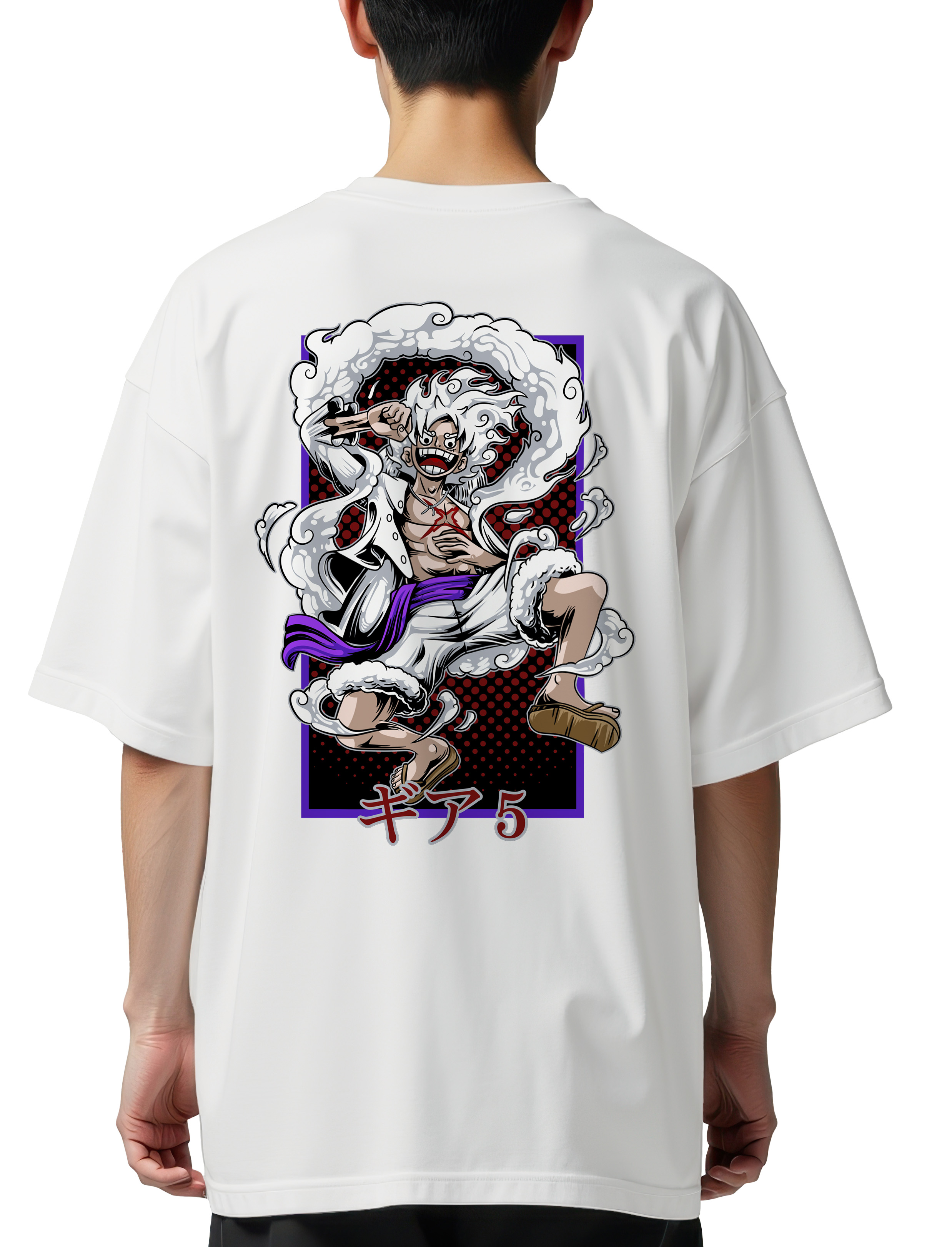 Oversized T-Shirt Luffy Gear 5 Pop Culture White