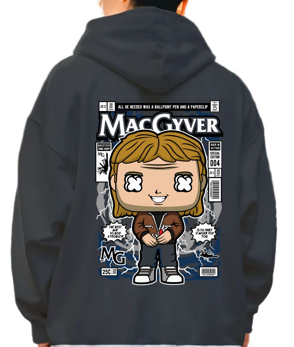 Hoodie Macgyver Pop Culture Black