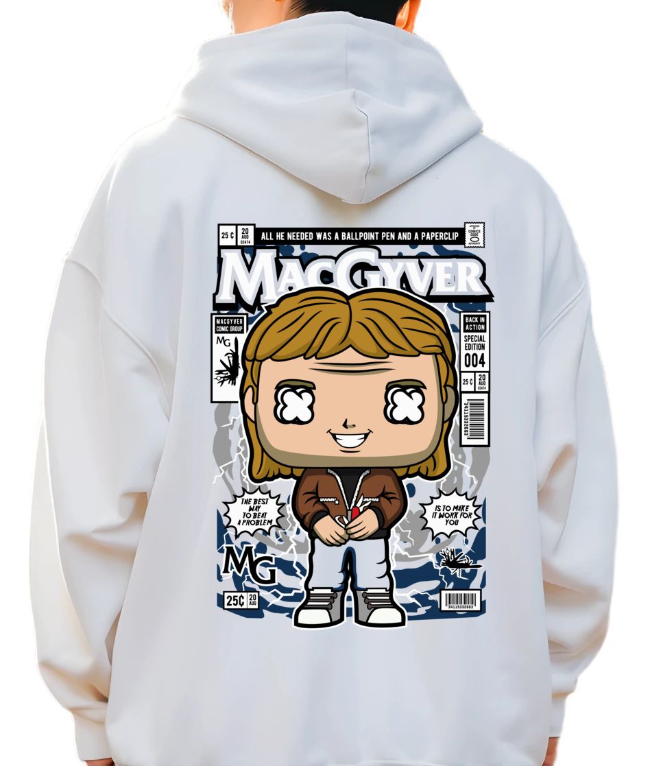 Hoodie Macgyver Pop Culture White