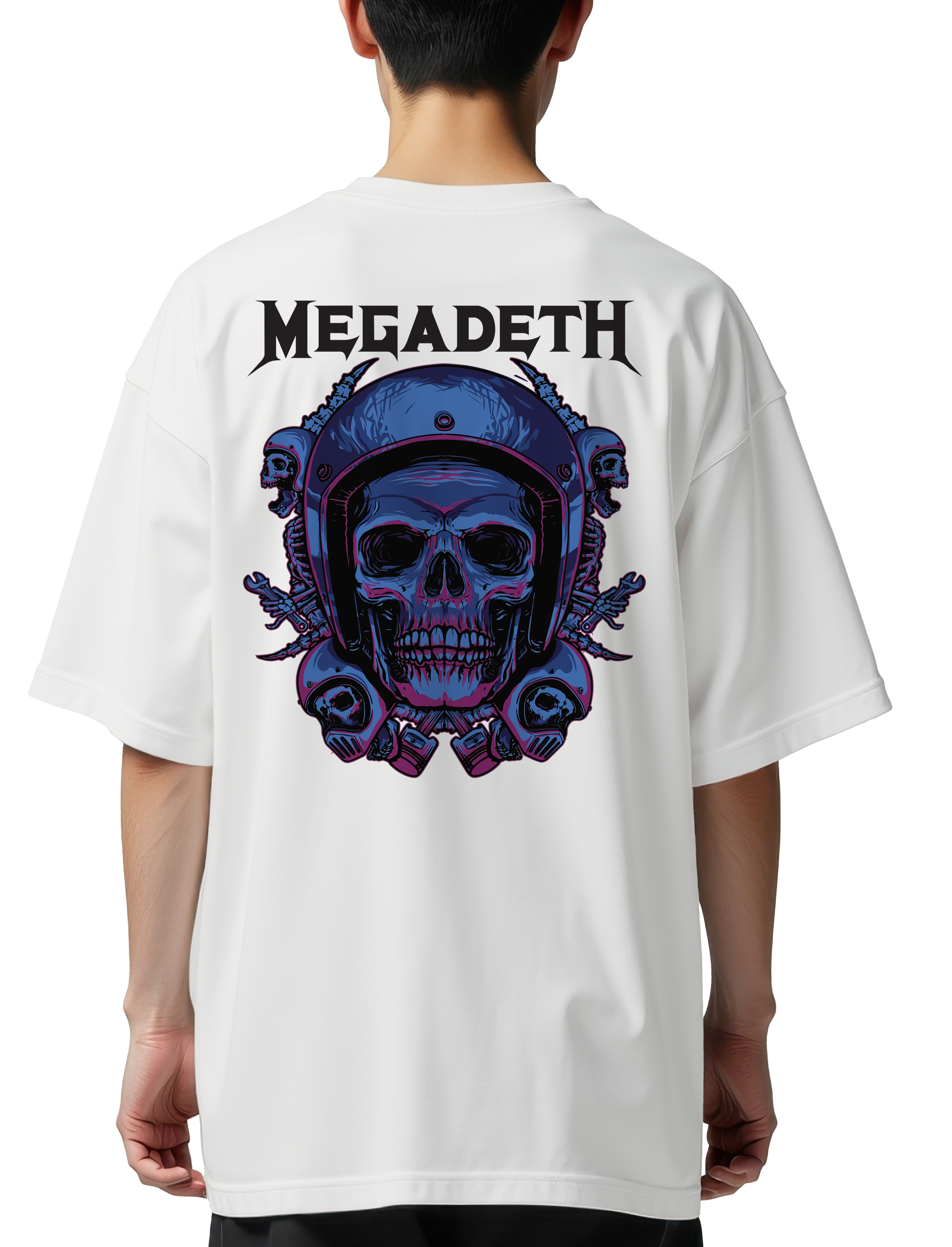 Oversized T-Shirt Megadeth Art2 Rock Avenue White