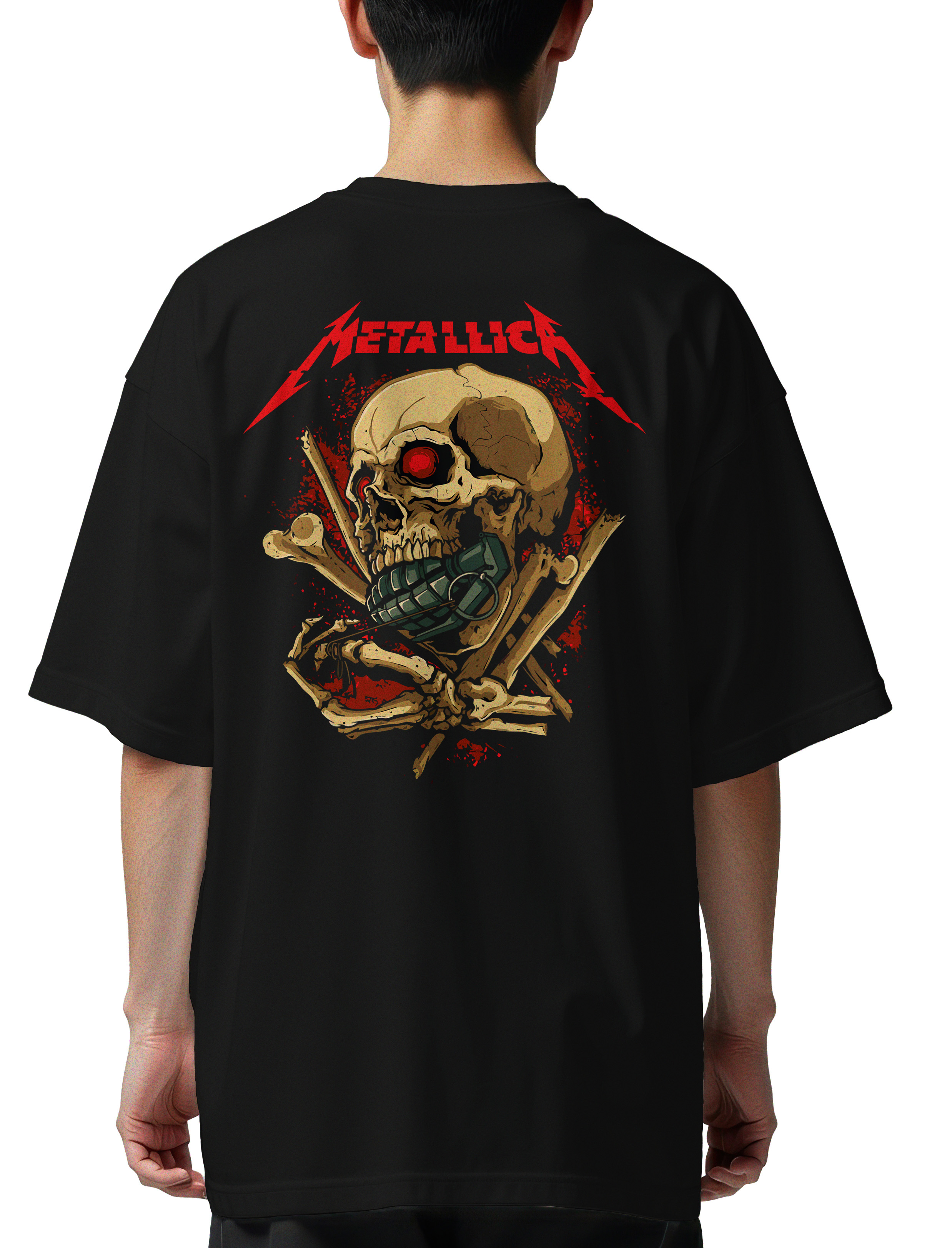 Oversized T-Shirt Metallica Art2 Rock Avenue Black