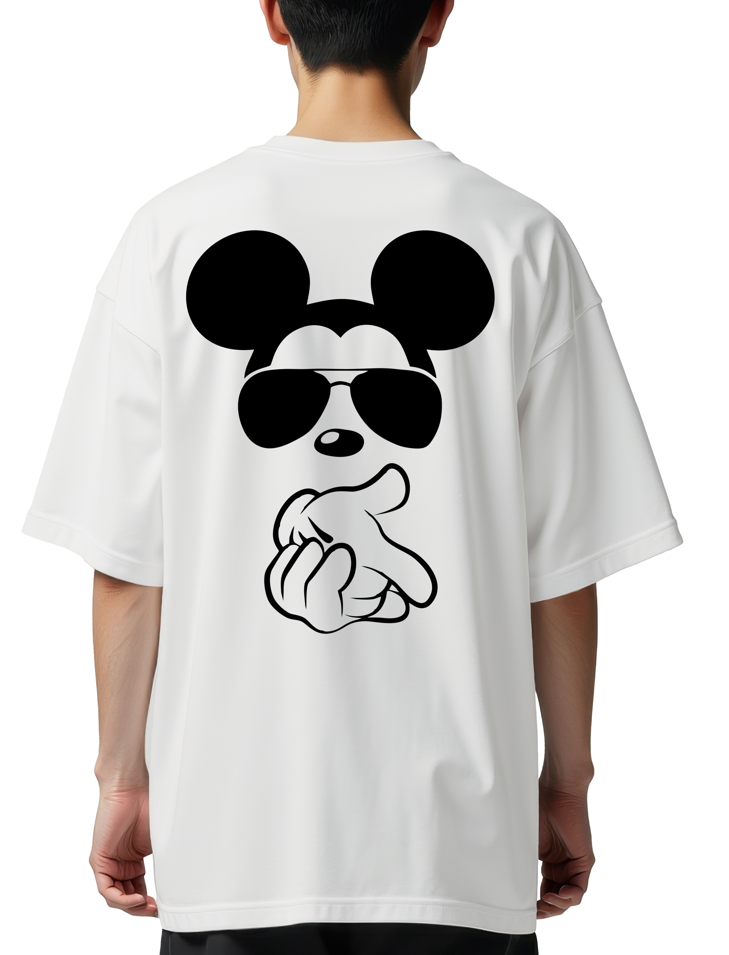 Oversized T-Shirt Mickey Mouse Pop Culture White
