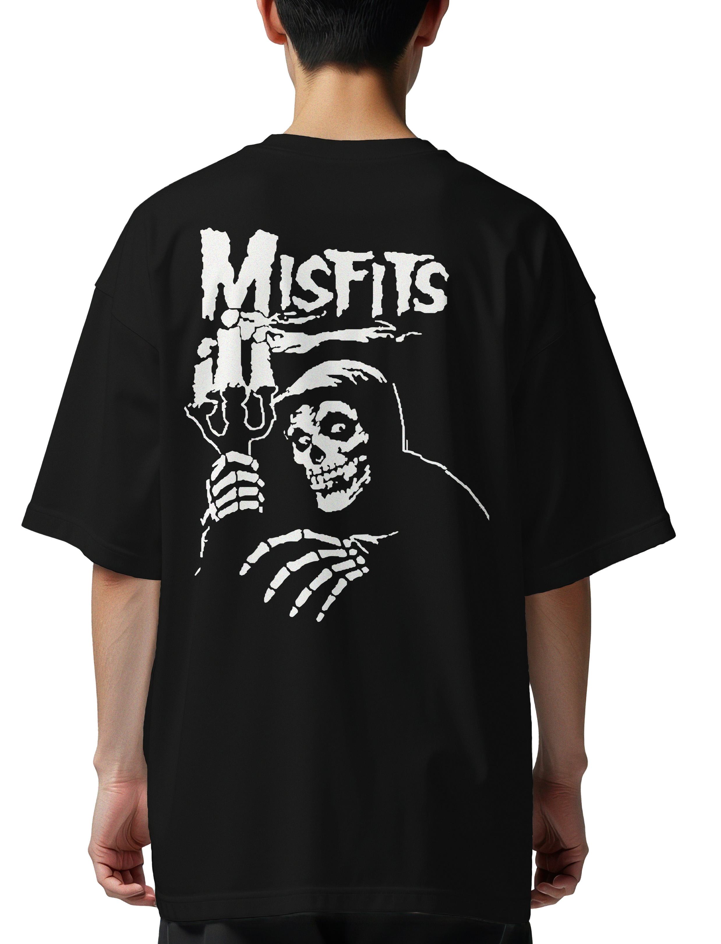 Oversized T-Shirt Misfits 1 Rock Avenue Black
