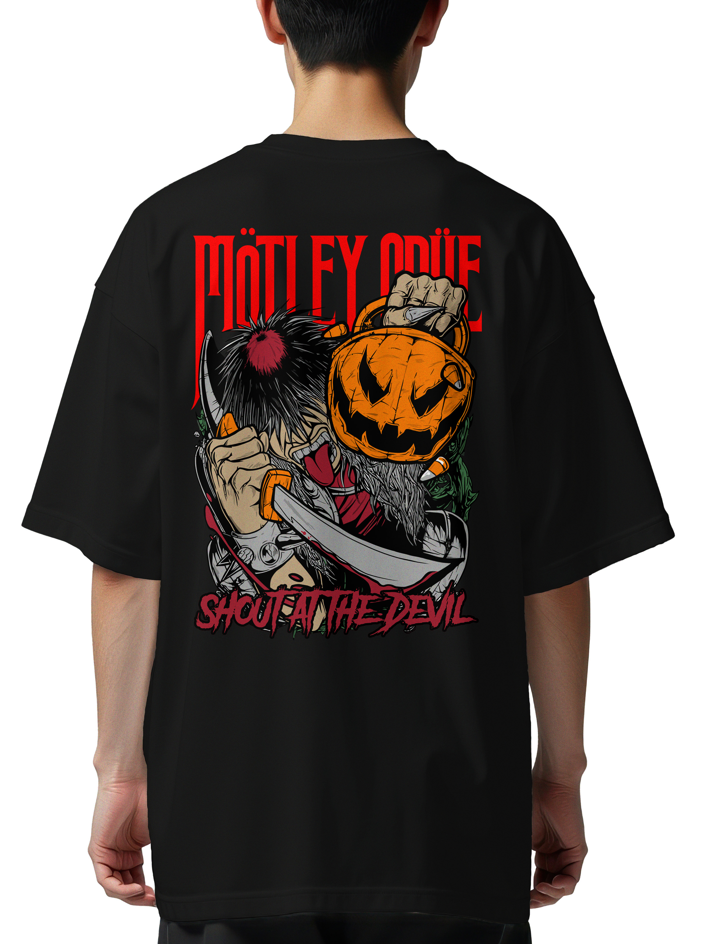 Oversized T-Shirt Motley Crue Art1 Rock Avenue Black