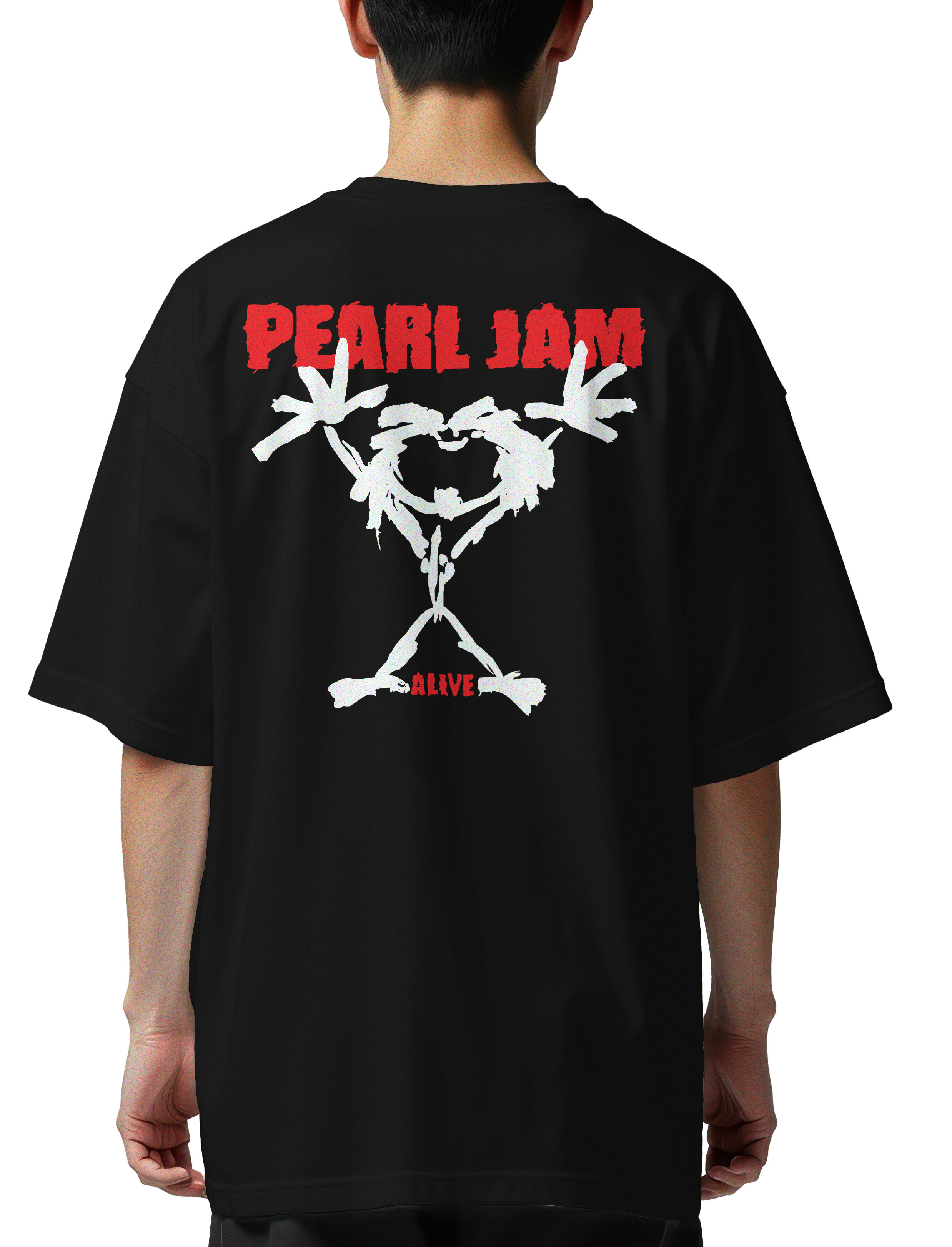 Oversized T-Shirt Pearl Jam Alive Rock Avenue Black