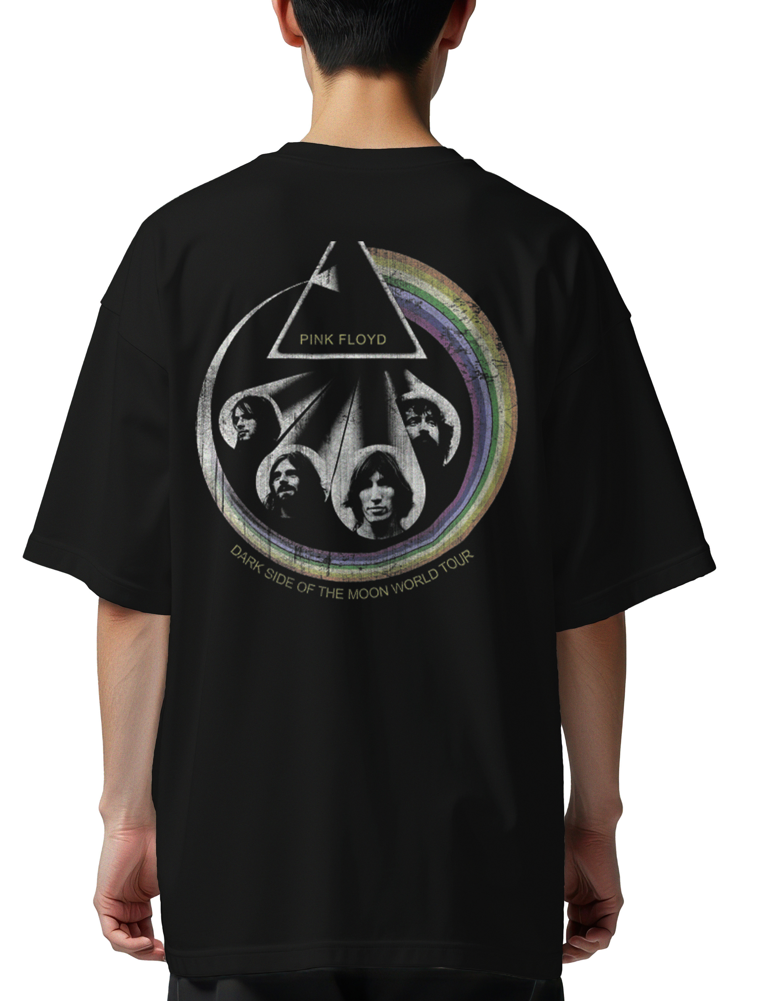 Oversized T-Shirt Pink Floyd2 Rock Avenue Black