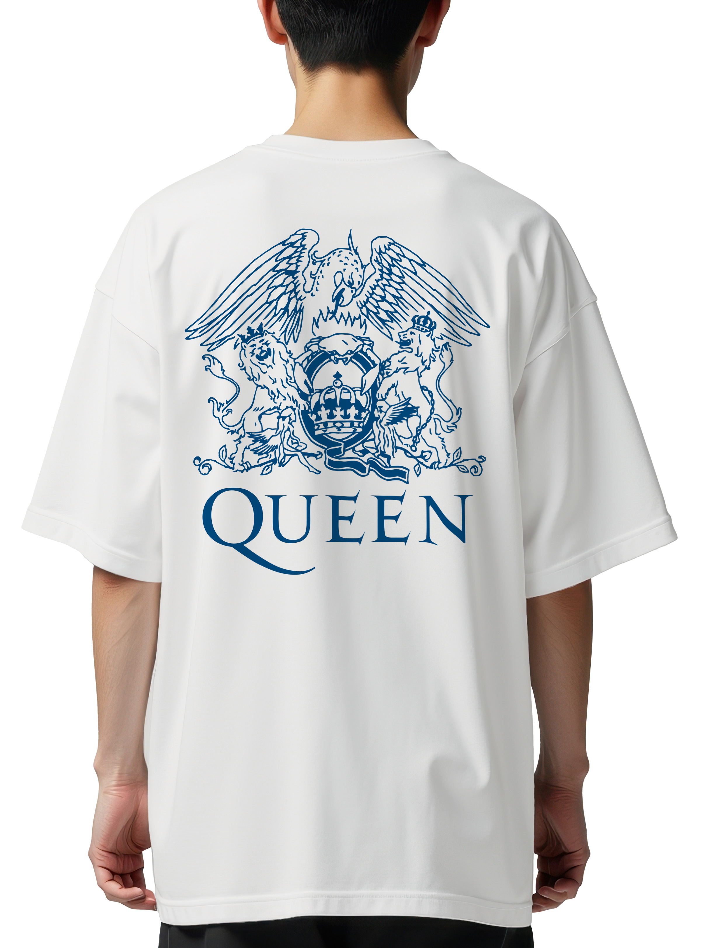 Oversized T-Shirt Queen Art2 Rock Avenue White