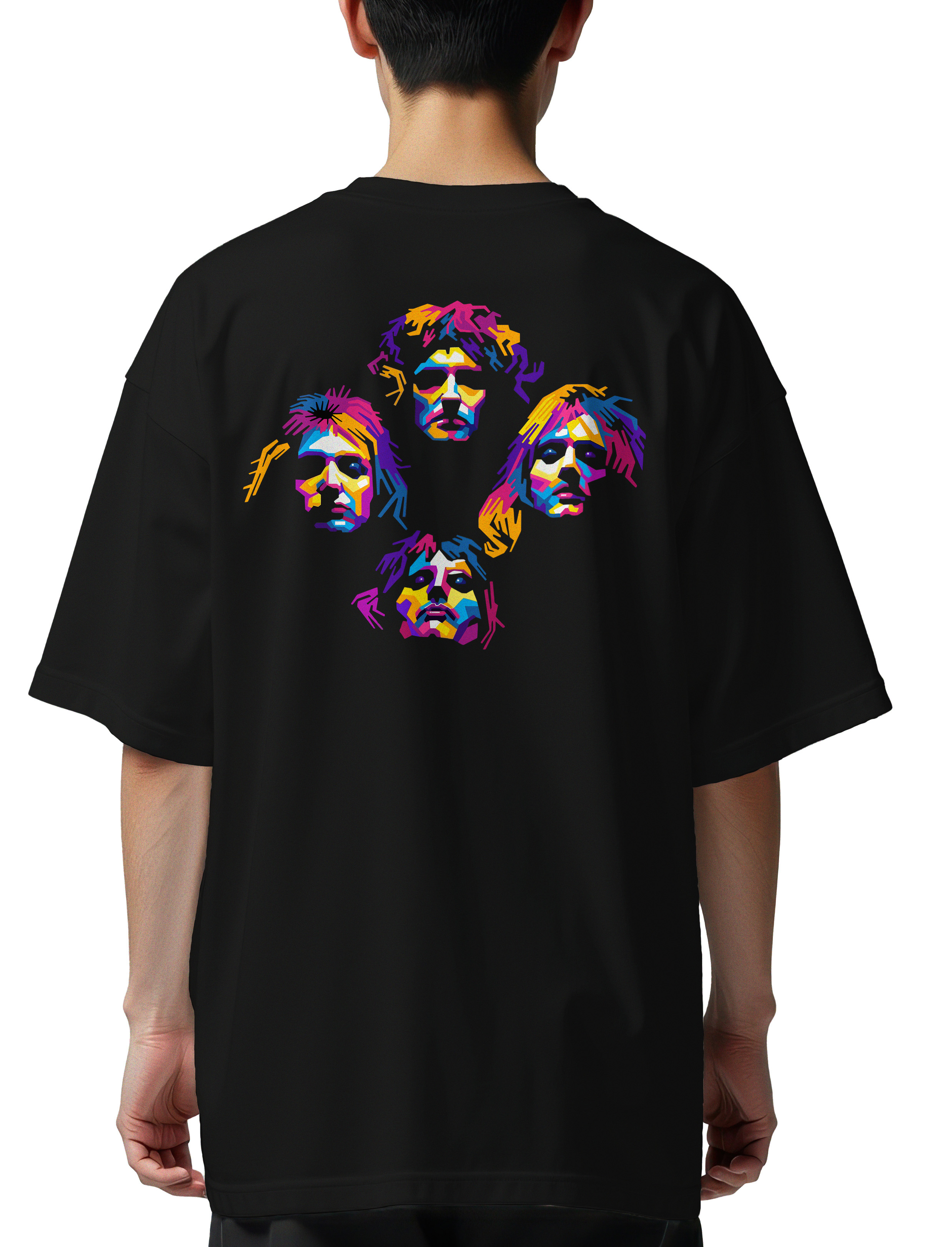 Oversized T-Shirt Queen Art3 Rock Avenue Black