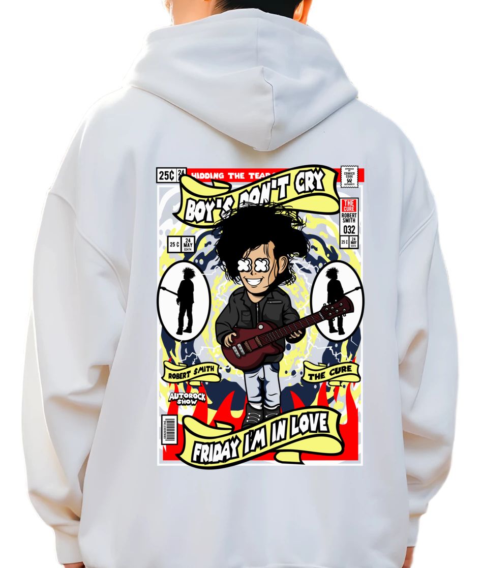 Hoodie Robert Smith The Cure Pop Culture White