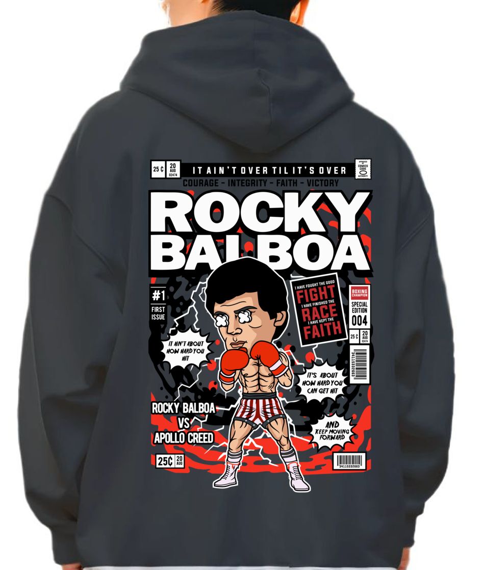 Hoodie Rocky Balboa Pop Culture Black