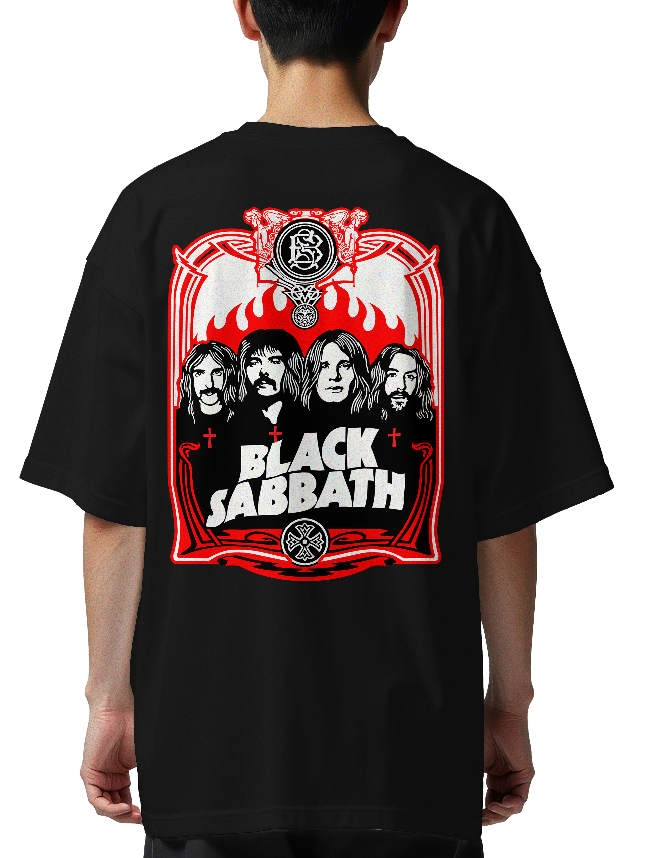 Oversized T-Shirt Black Sabbath Art Design1 Rock Avenue Black