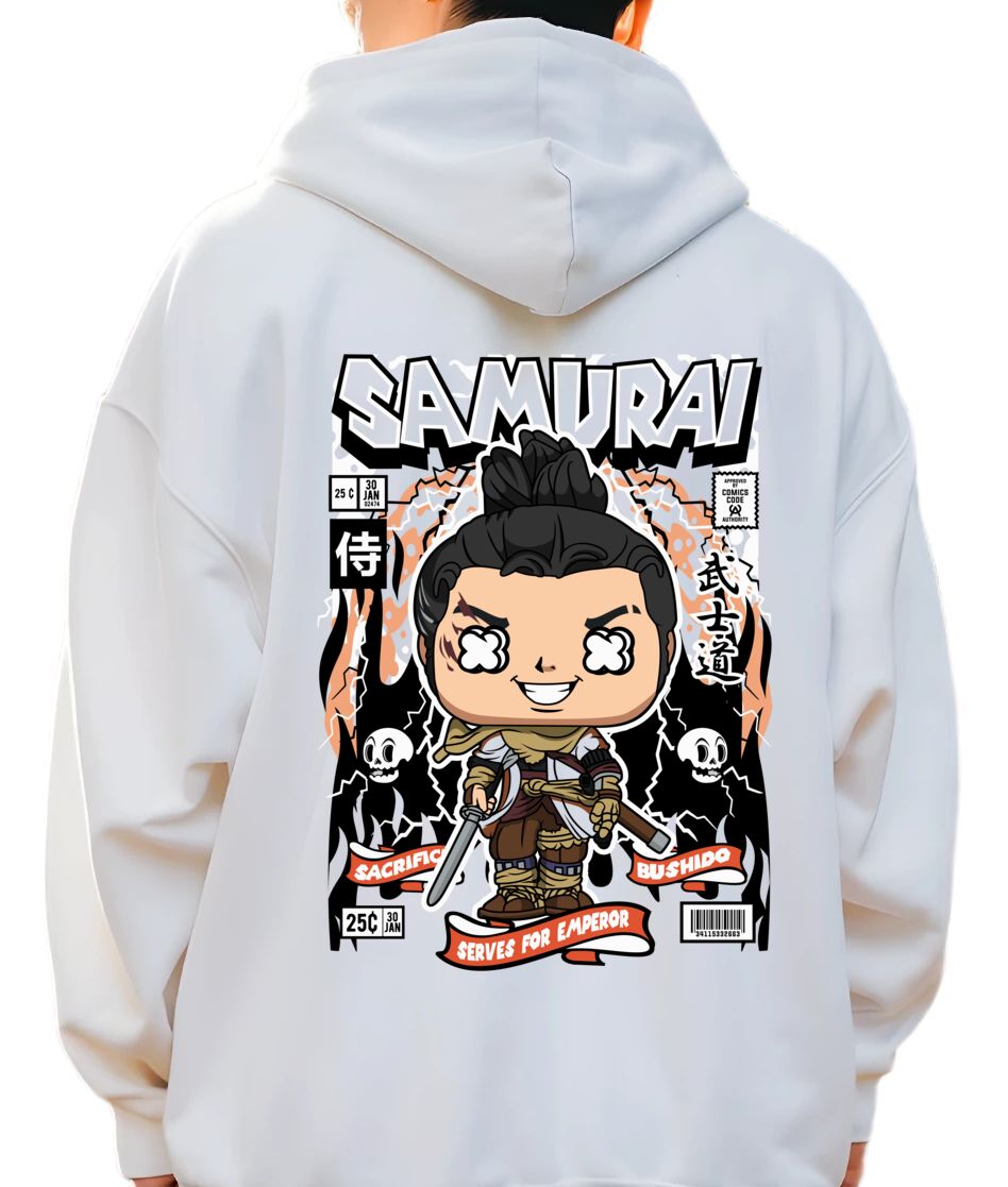 Hoodie Samurai Pop Culture White