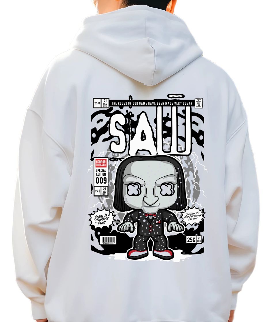 Hoodie Saw Billy Pop Culture White