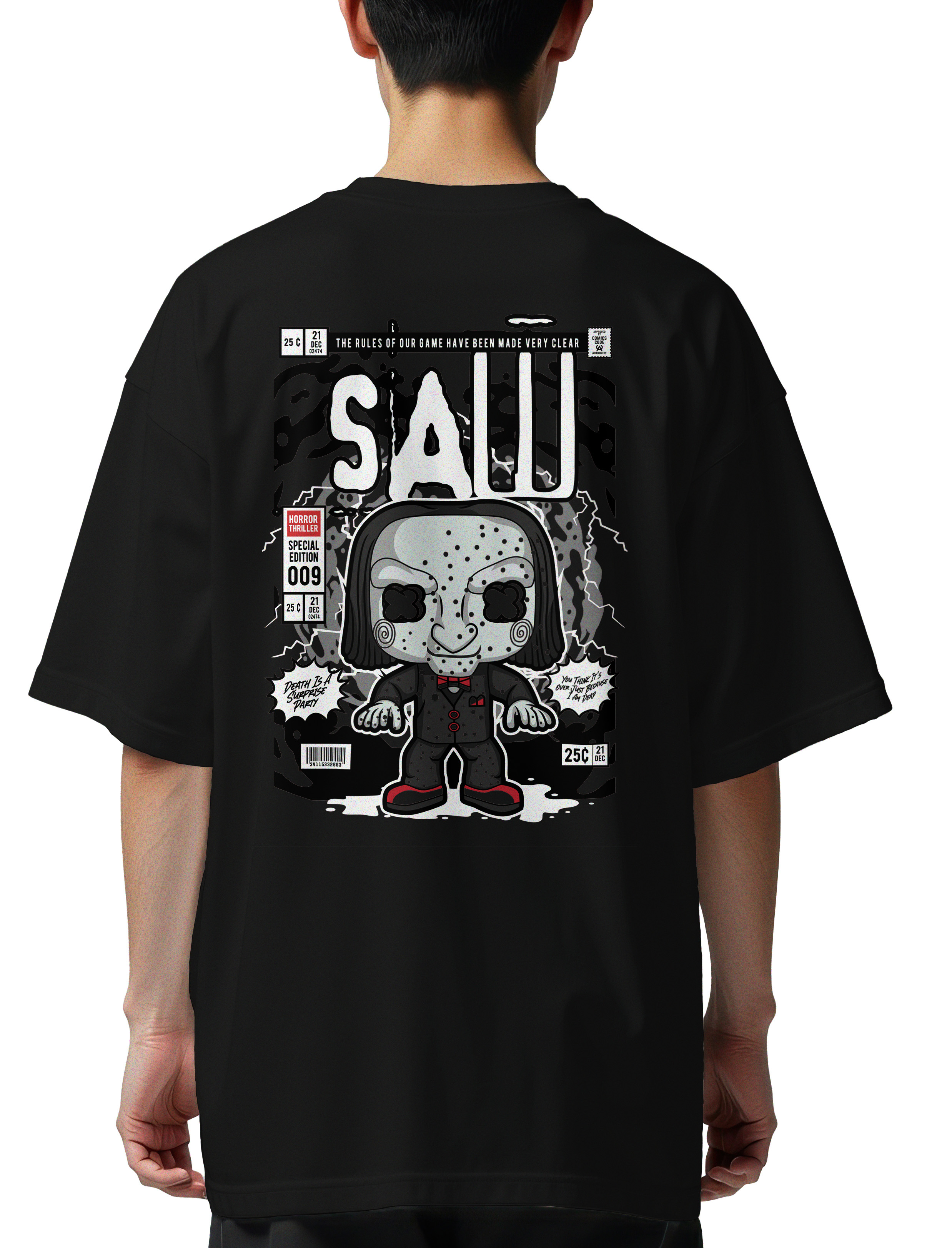 Oversized T-Shirt Saw Billy Pop Culture Black