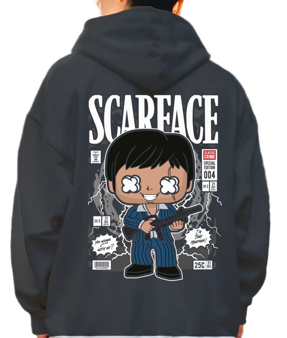Hoodie Scarface Tony Montana Pop Culture Black