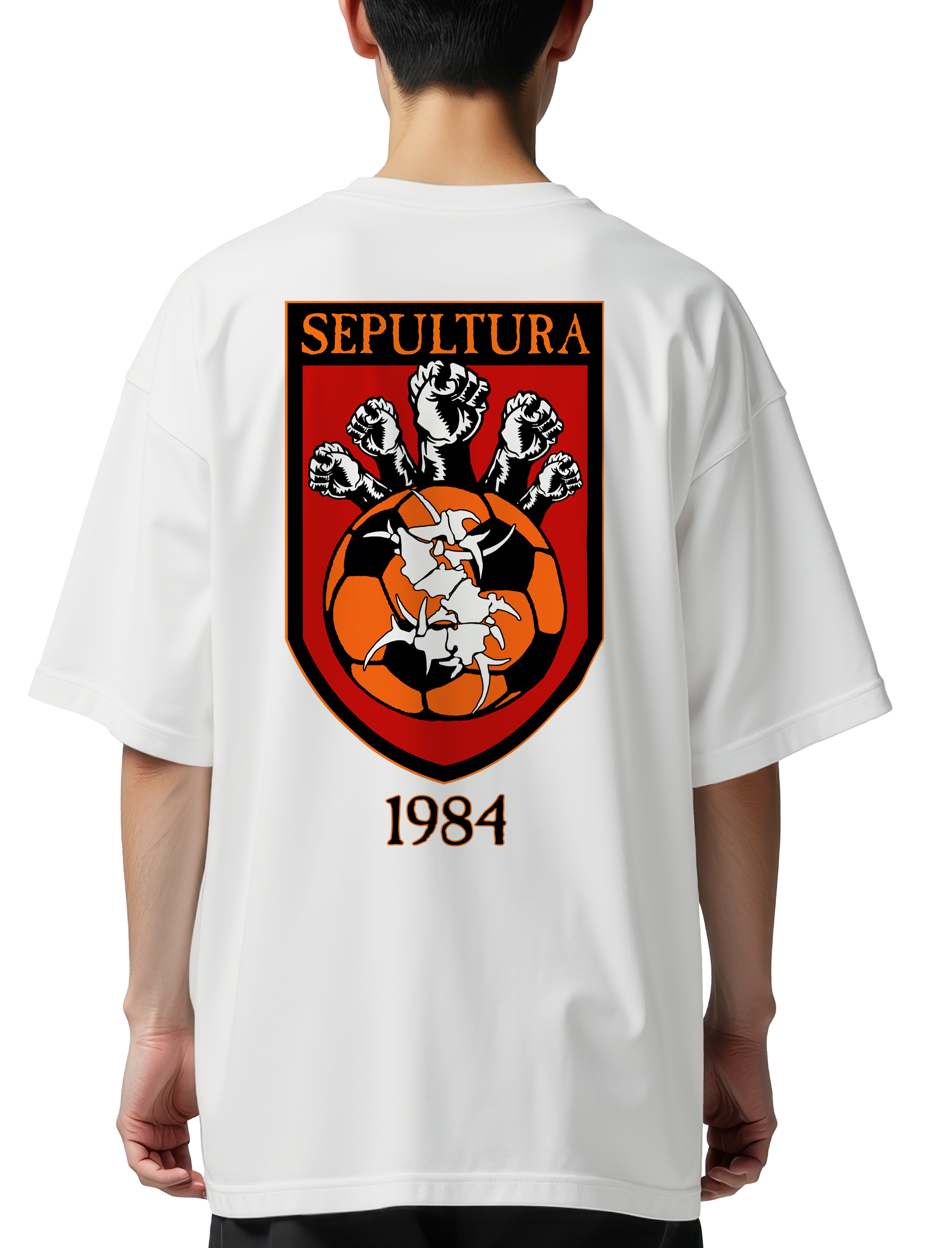 Oversized T-Shirt Sepultura 1984 Rock Avenue White