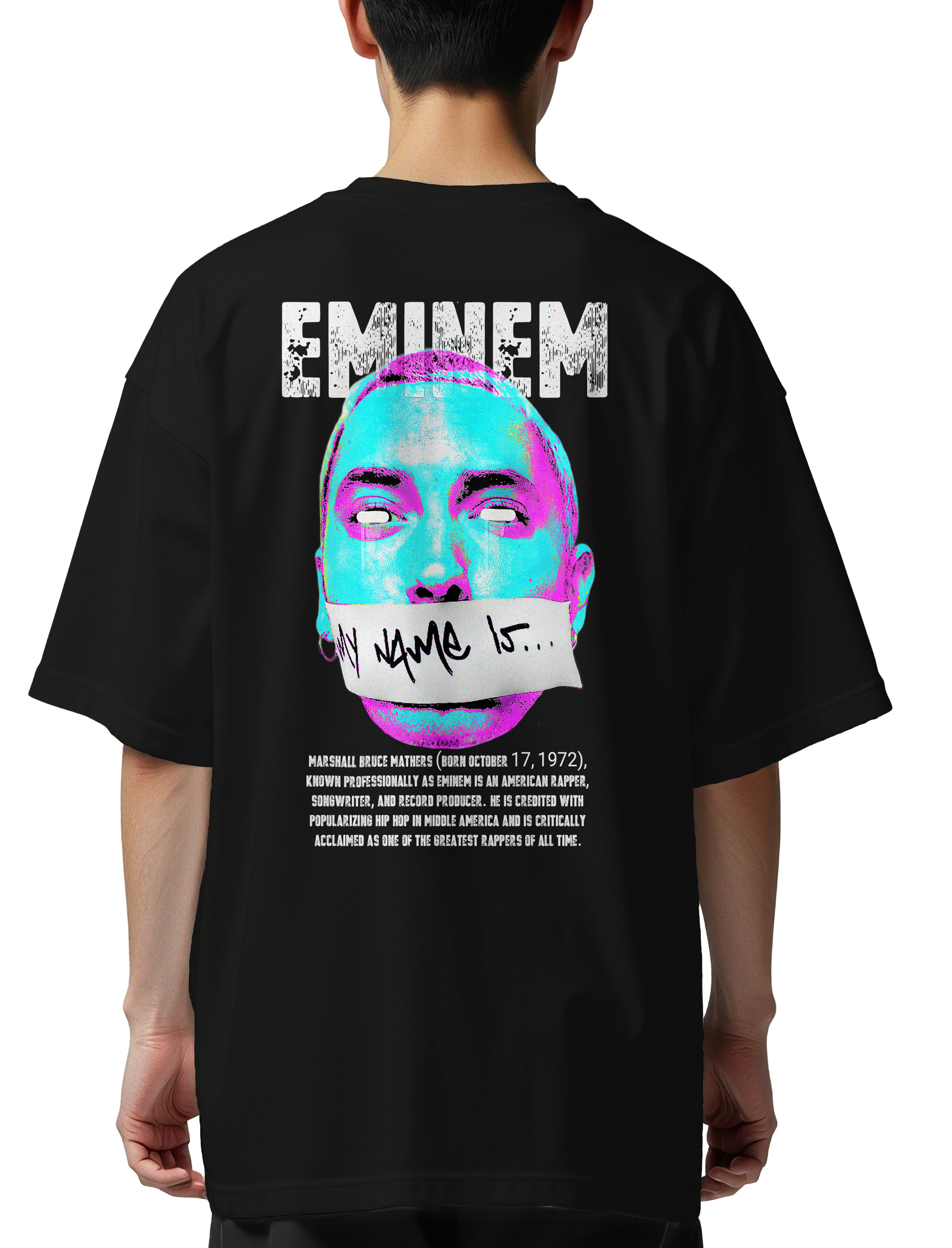 Oversized T-Shirt Shady Pop Culture Black
