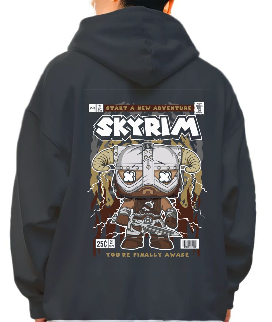 Hoodie Skyrim Pop Culture Black