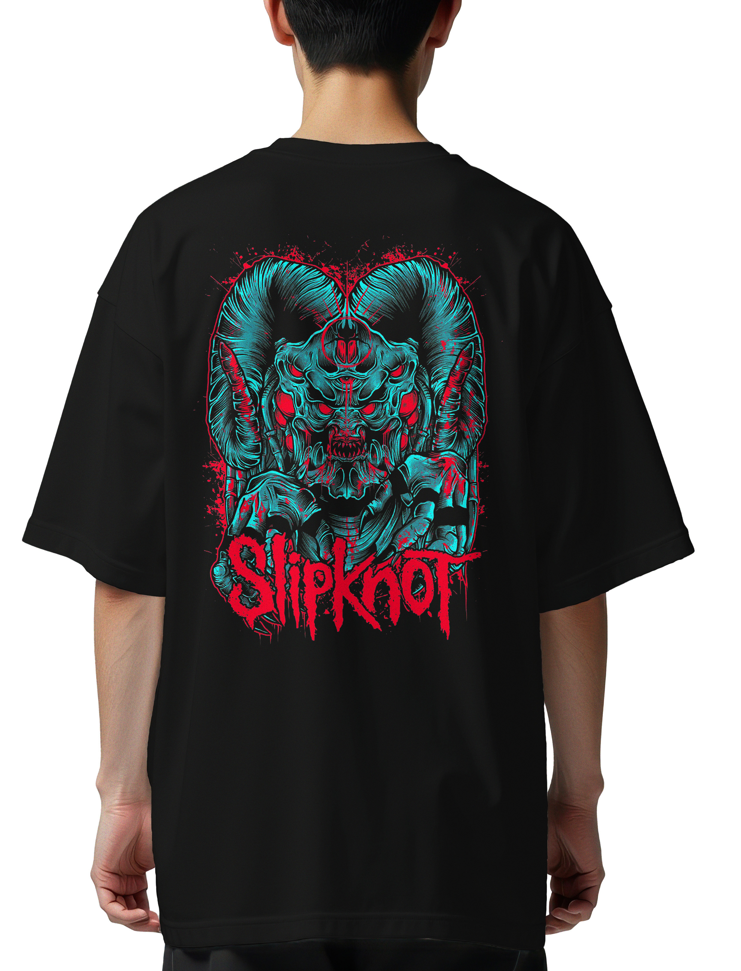 Oversized T-Shirt Slipknot Rock Avenue Black