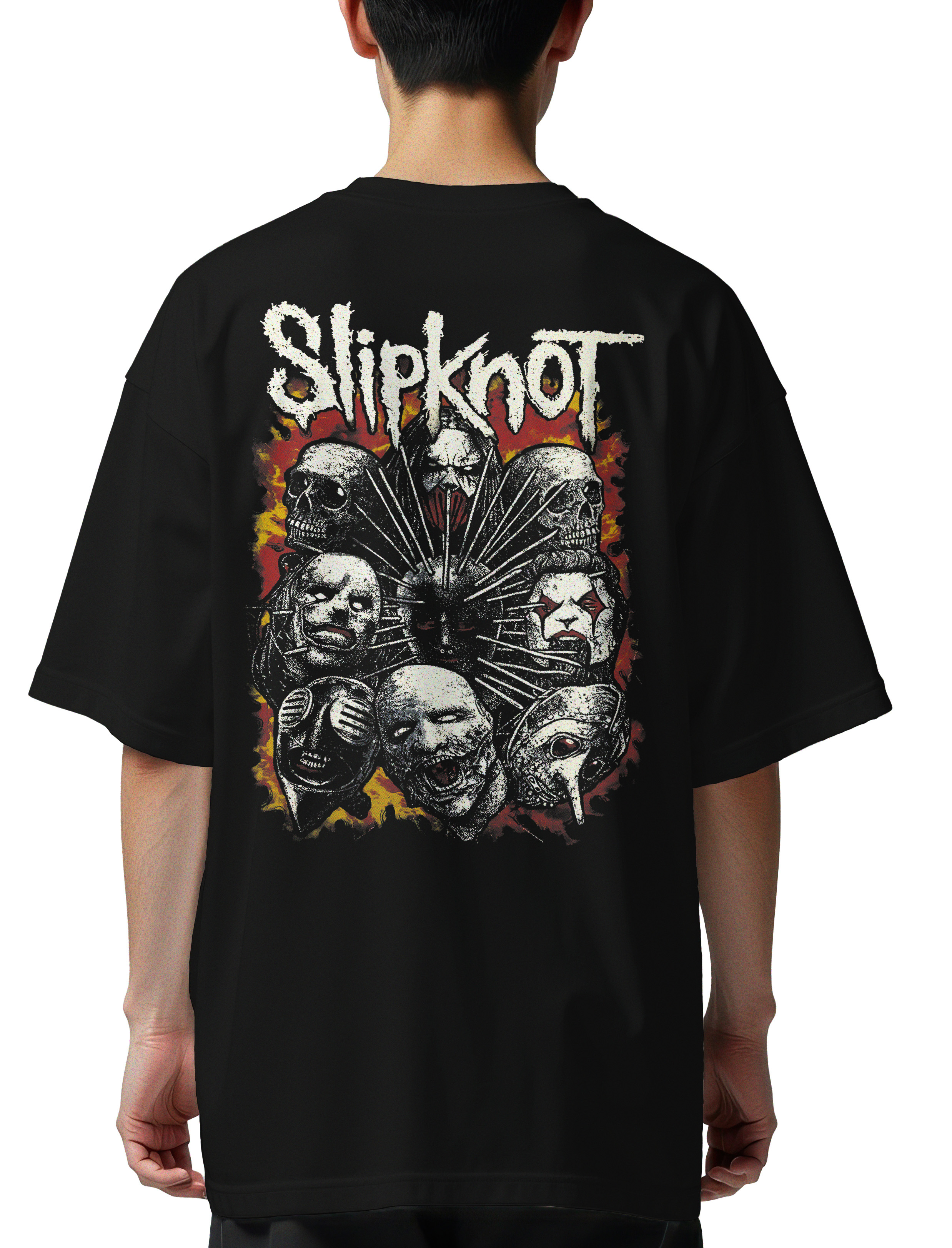 Oversized T-Shirt Slipknot2 Rock Avenue Black