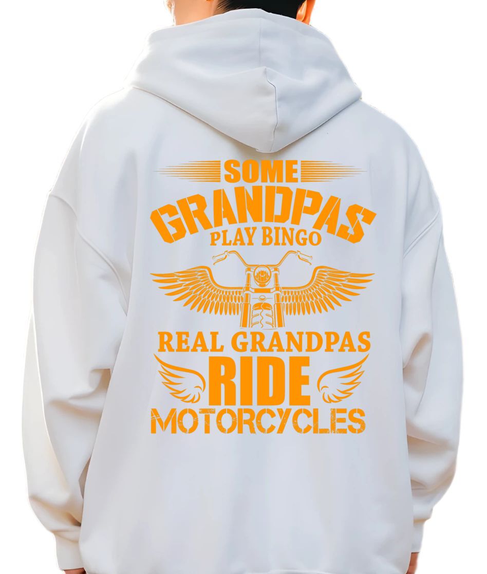 Hoodie Some grandpas play bingo Pop Culture White