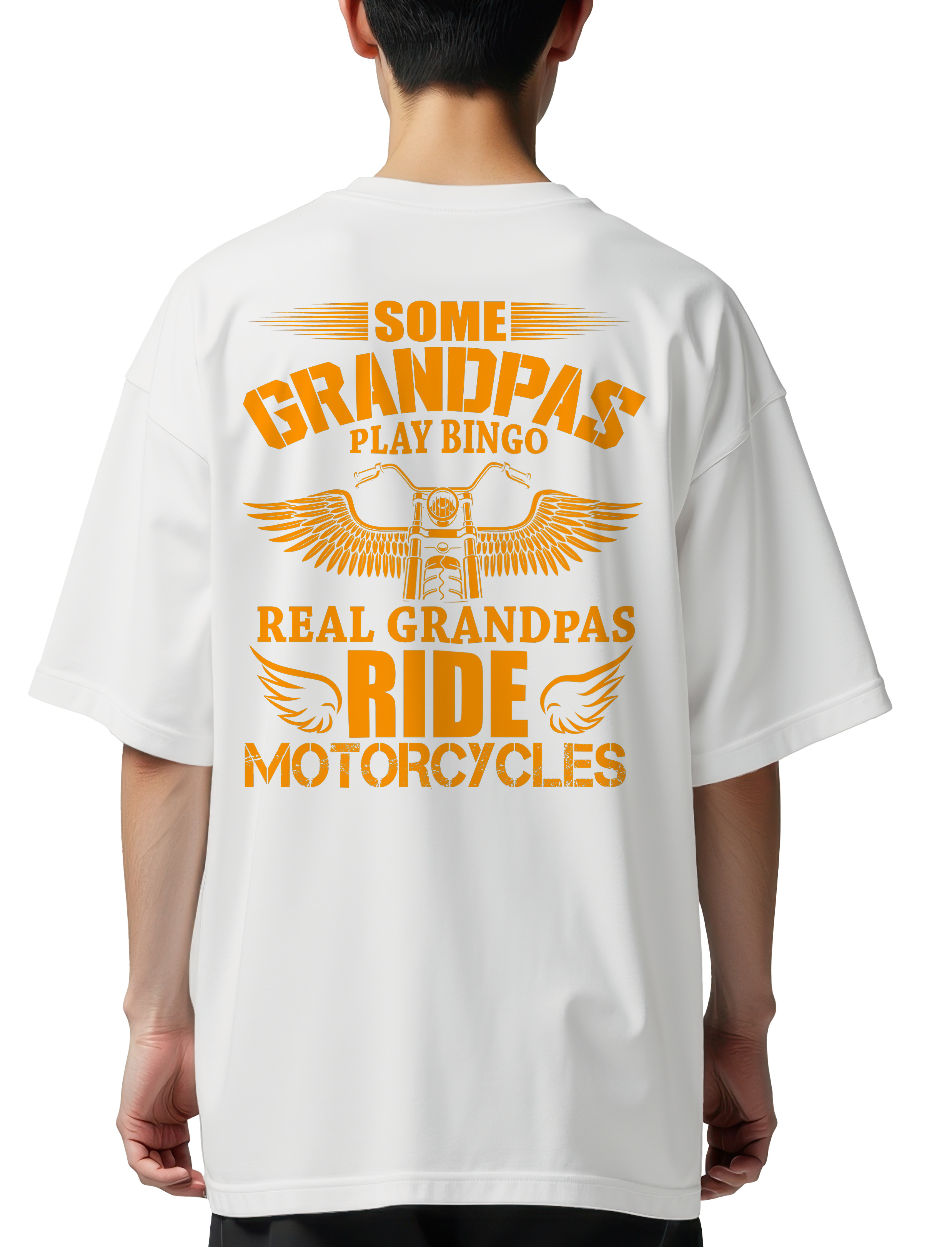 Oversized T-Shirt Some grandpas play bingo Pop Culture White